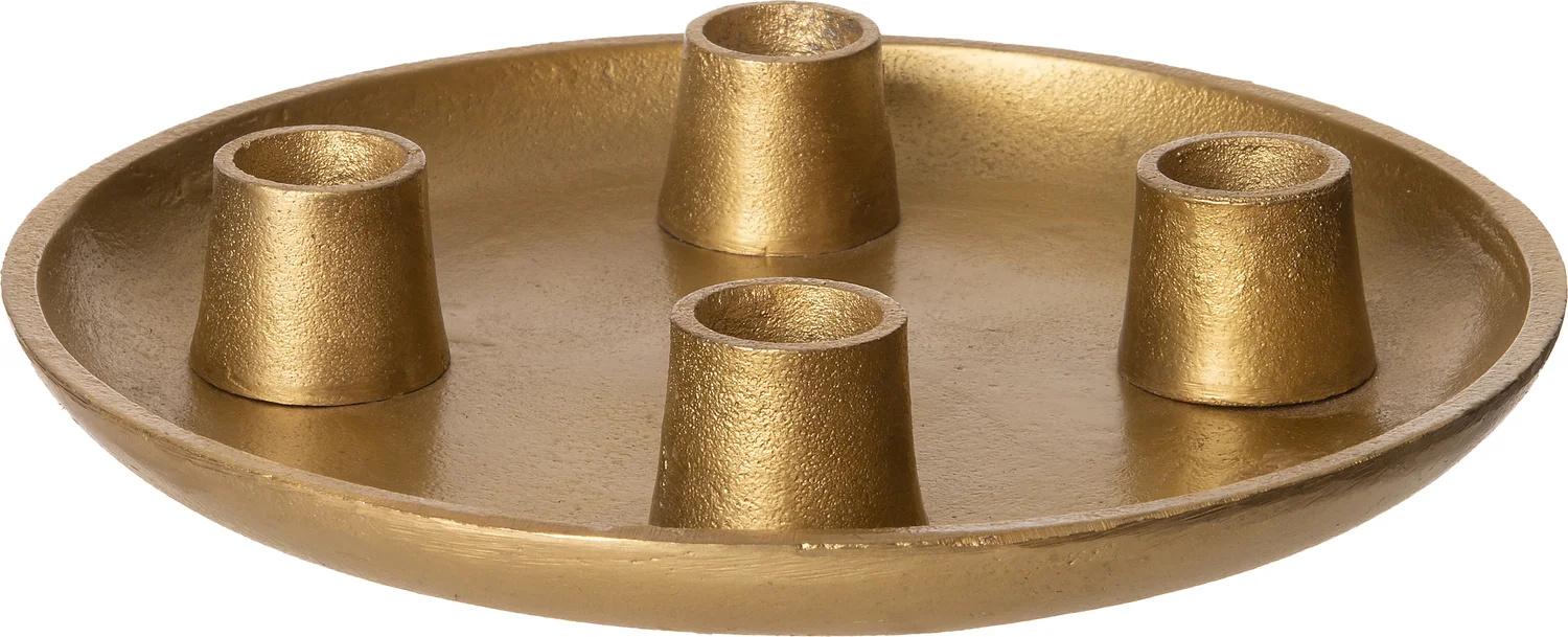 Intratuin kandelaar Koko goud D 20 H 5 cm