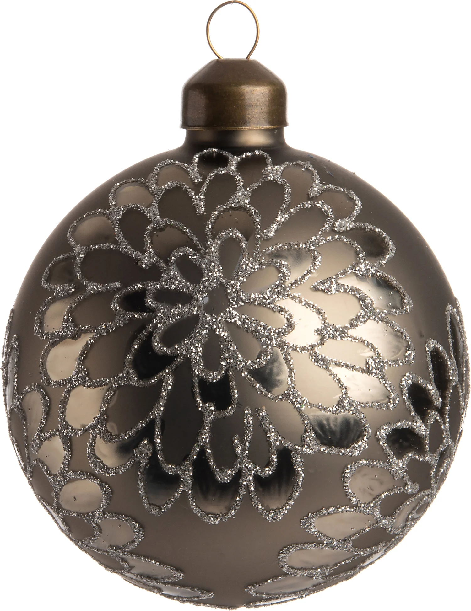 Intratuin kerstbal Myra bruin D 8 cm