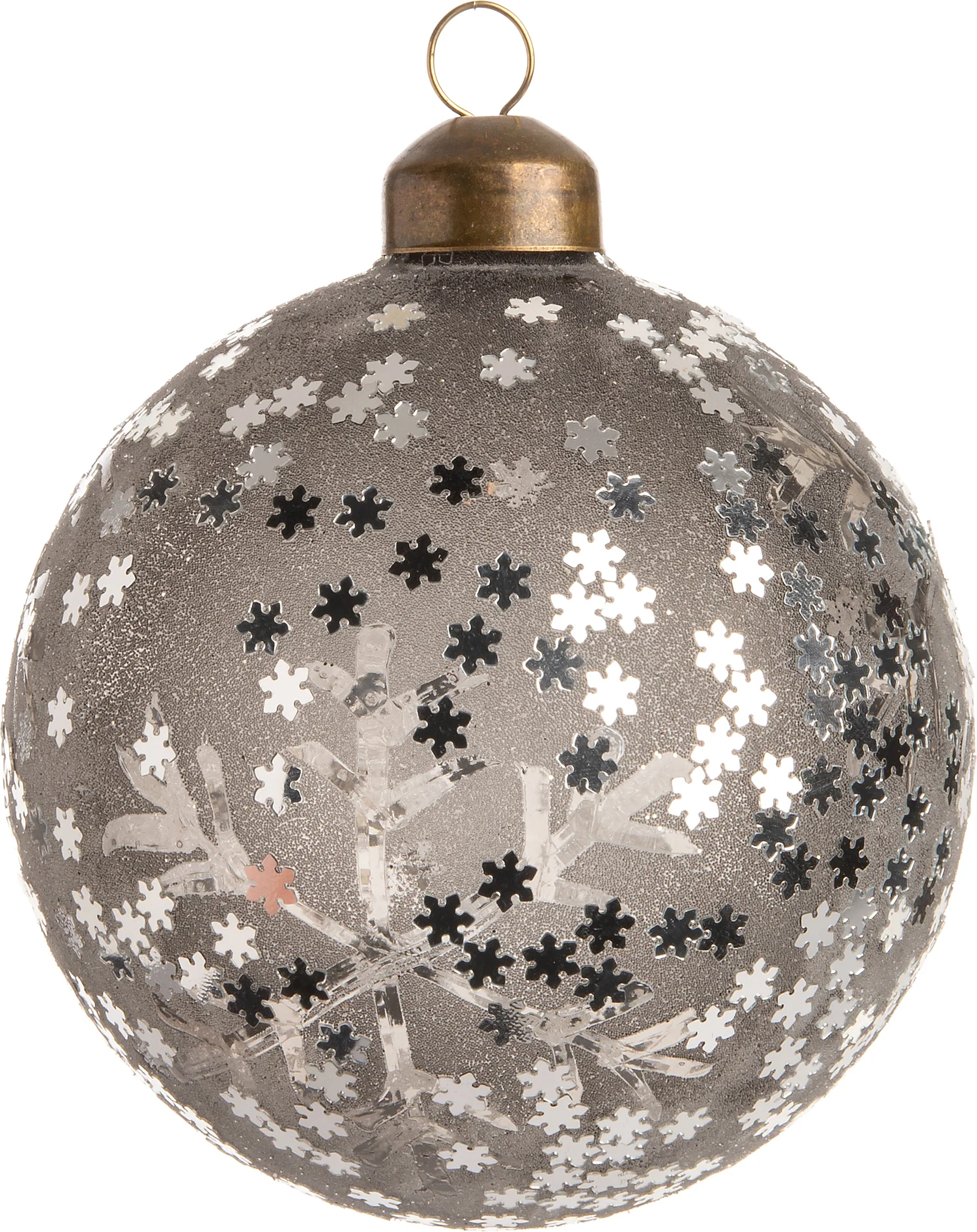 Intratuin kerstbal Ruby grijs D 8 cm