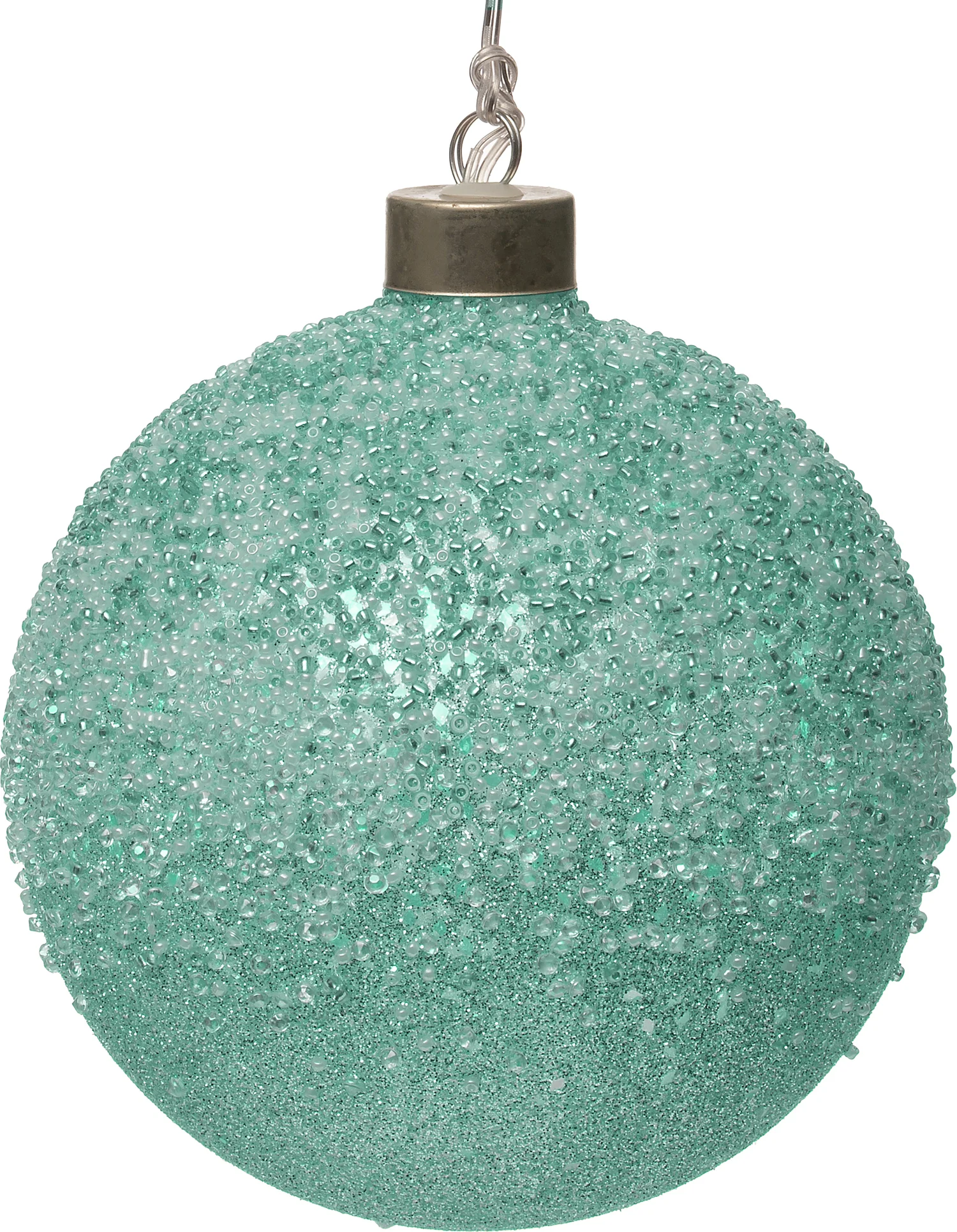 Intratuin kerstbal Rosy met LED verlichting blauw D 12 cm