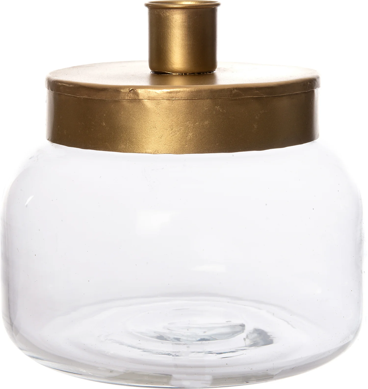 Intratuin kandelaar met pot goud D 13 H 12 cm