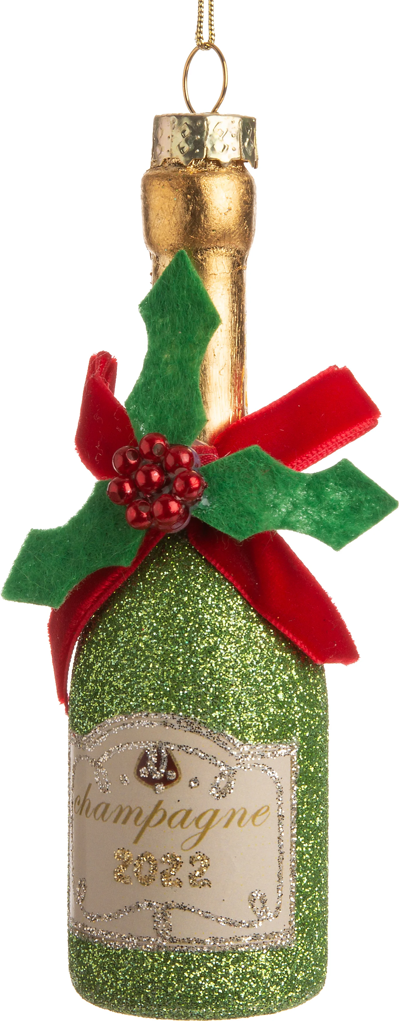 Intratuin kerst ornament Champagne multi 4 x 4 x 12 cm