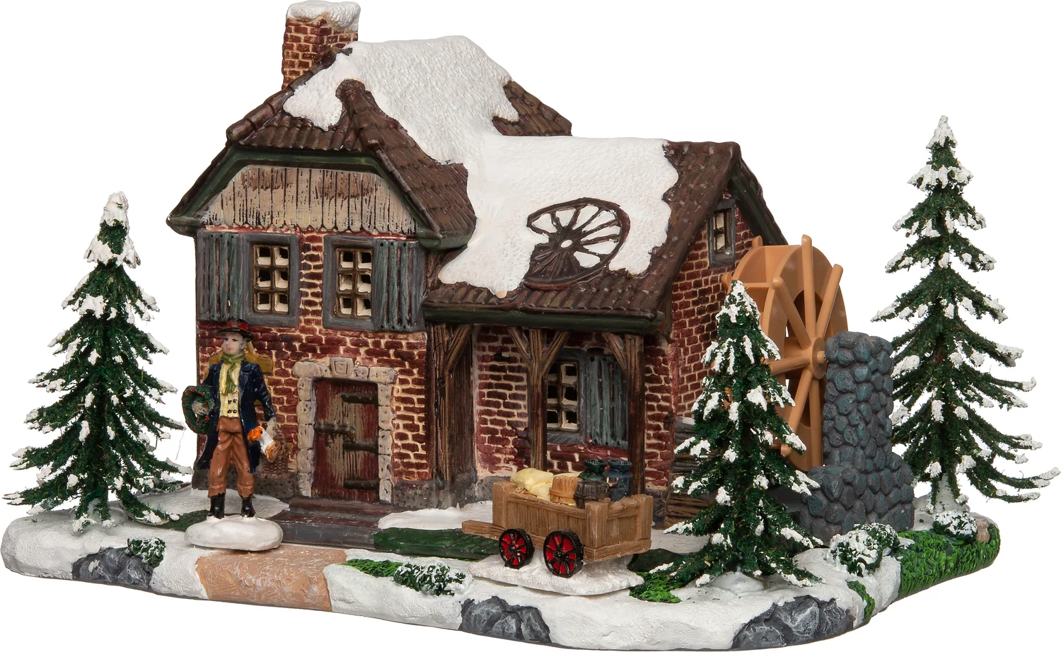 Intratuin kersthuisje watermolen multi 25 x 17,5 x 16 cm