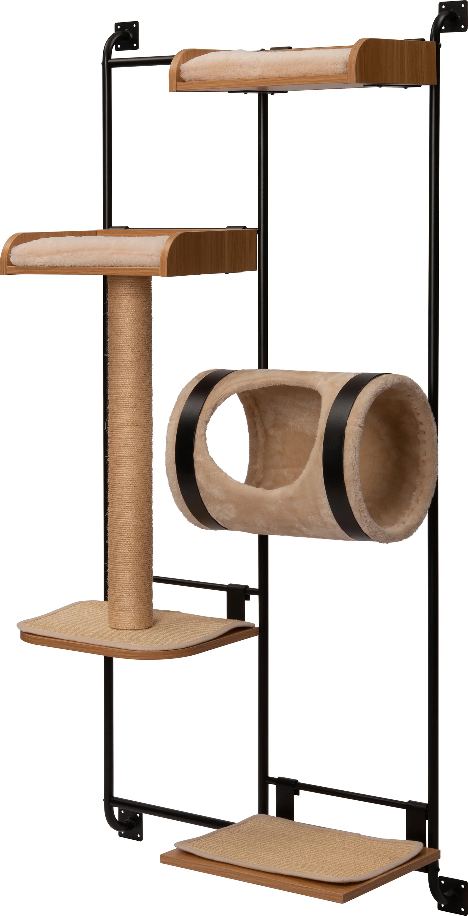 Intratuin kattenwandmeubel bruin 75 x 35 x 160 cm