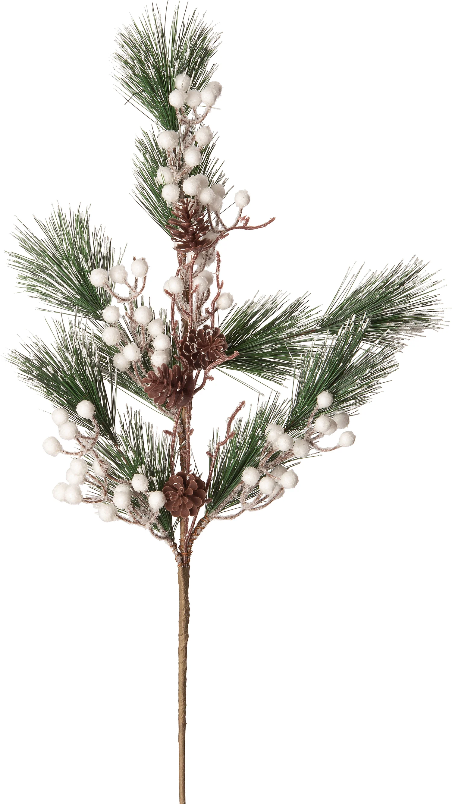 Intratuin kunstkersttak Pinus met bessen 79 cm wit