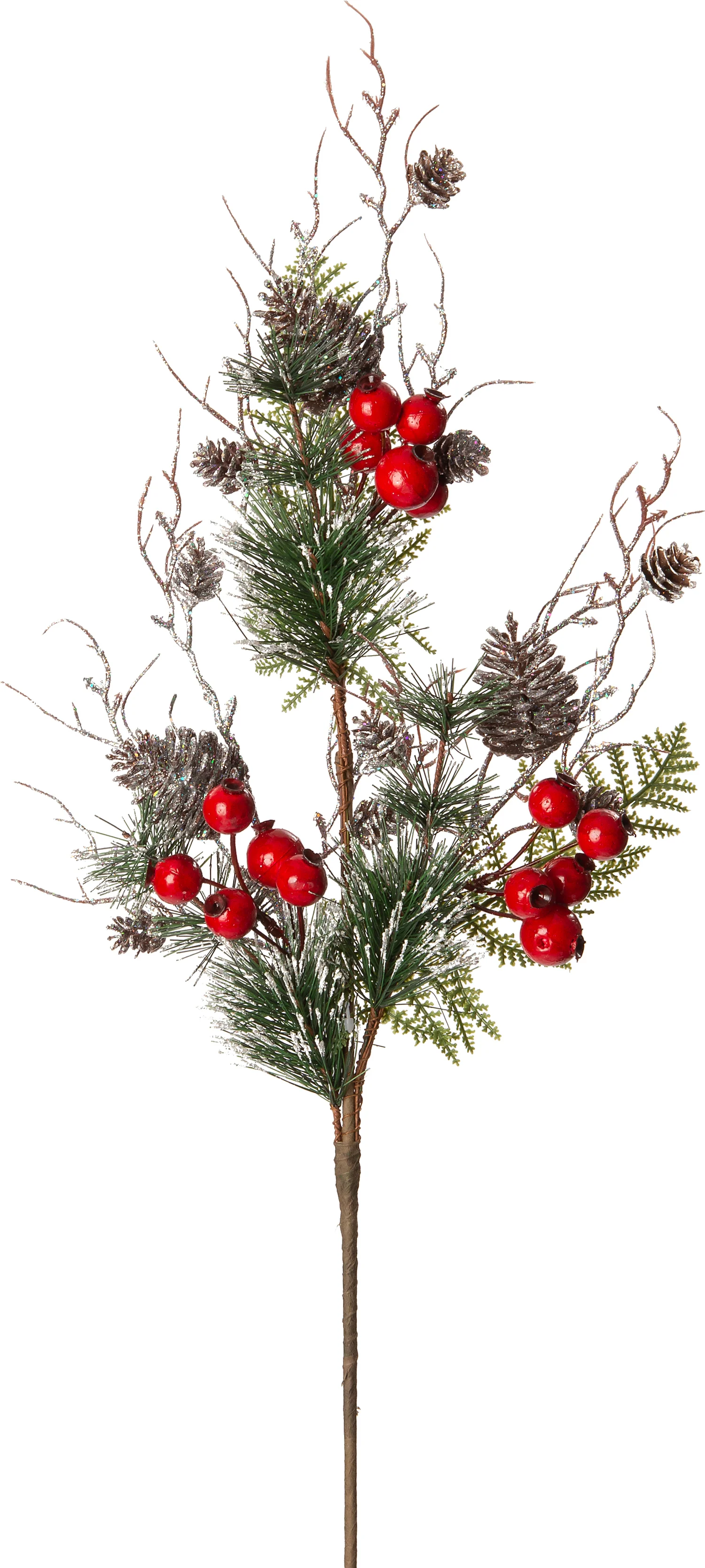 Intratuin kunstkersttak Pinus met bessen 70 cm rood