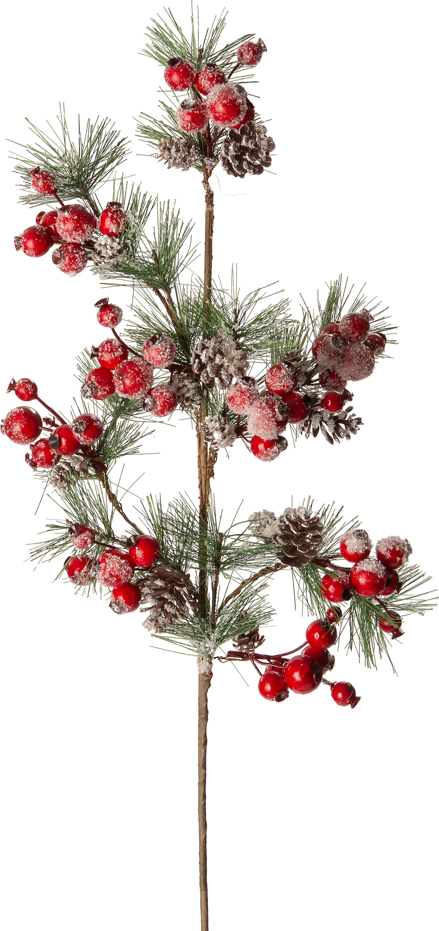 Intratuin kunstkersttak Dennen met bessen 80 cm groen