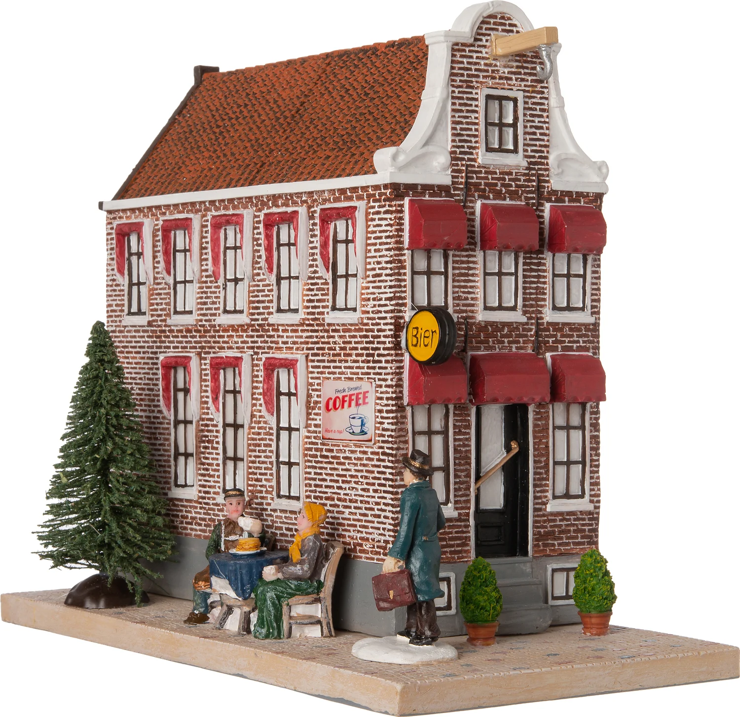 Intratuin Holland kersthuisje grachtenpand hotel 13 x 26,4 x 21,5 cm
