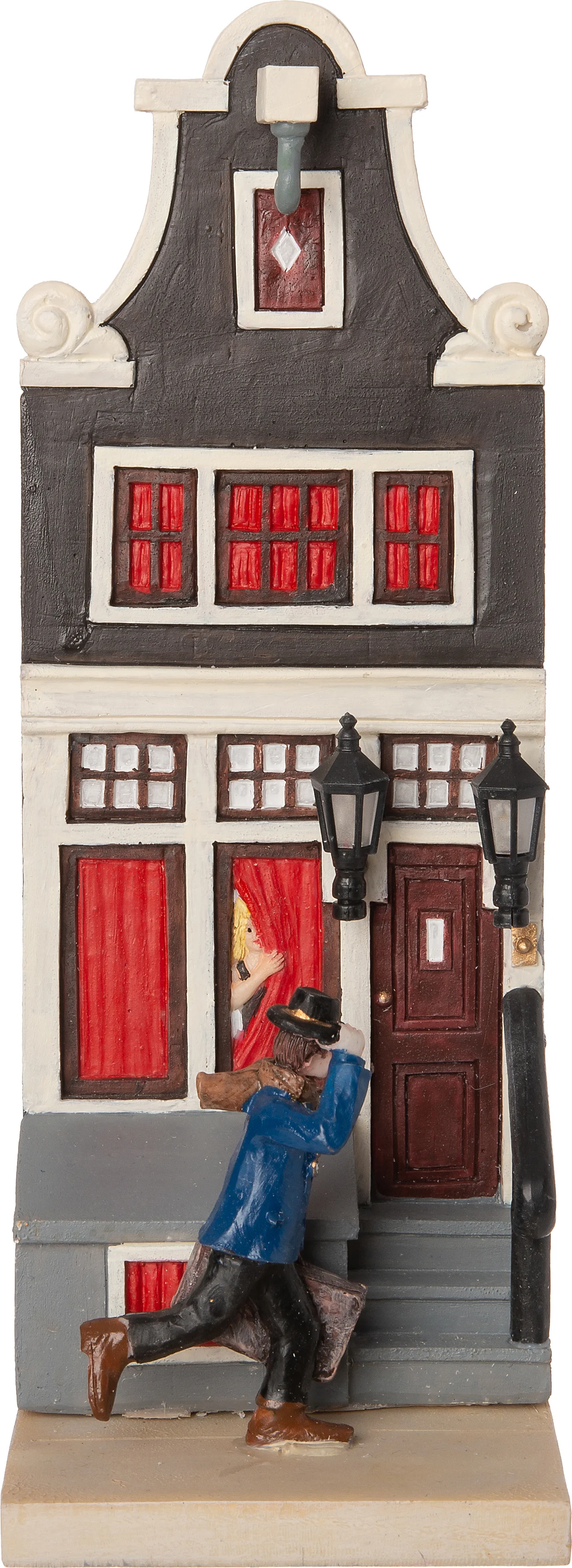 Intratuin Holland kersthuisje grachtenpand red light district Amsterdam 7,2 x 19 x 21 cm