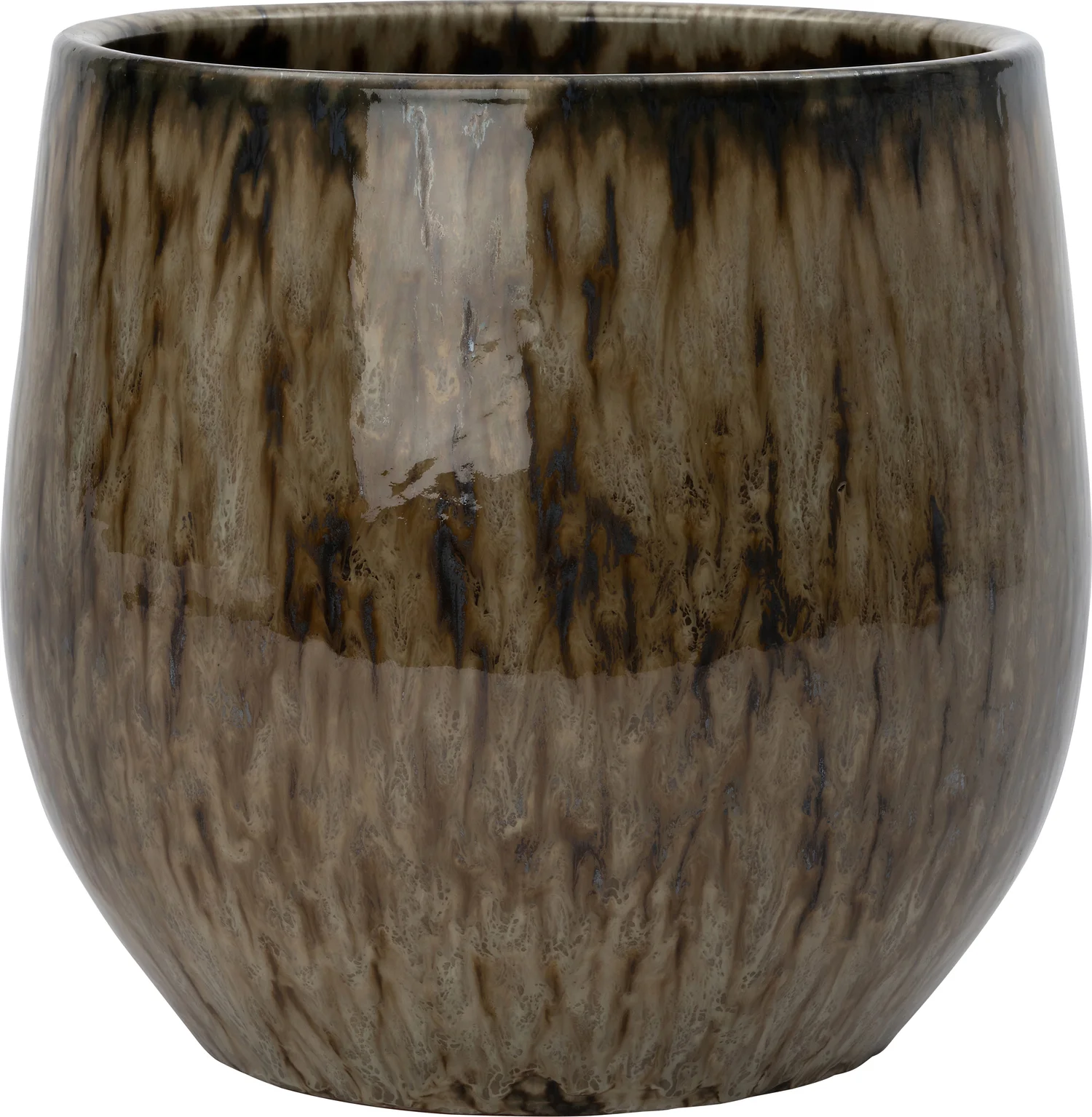 Intratuin bloempot Adna bruin D 34 H 32 cm
