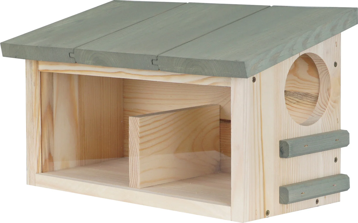 Intratuin eekhoornvoederhuis dubbel naturel  38 x 22 x 19 cm