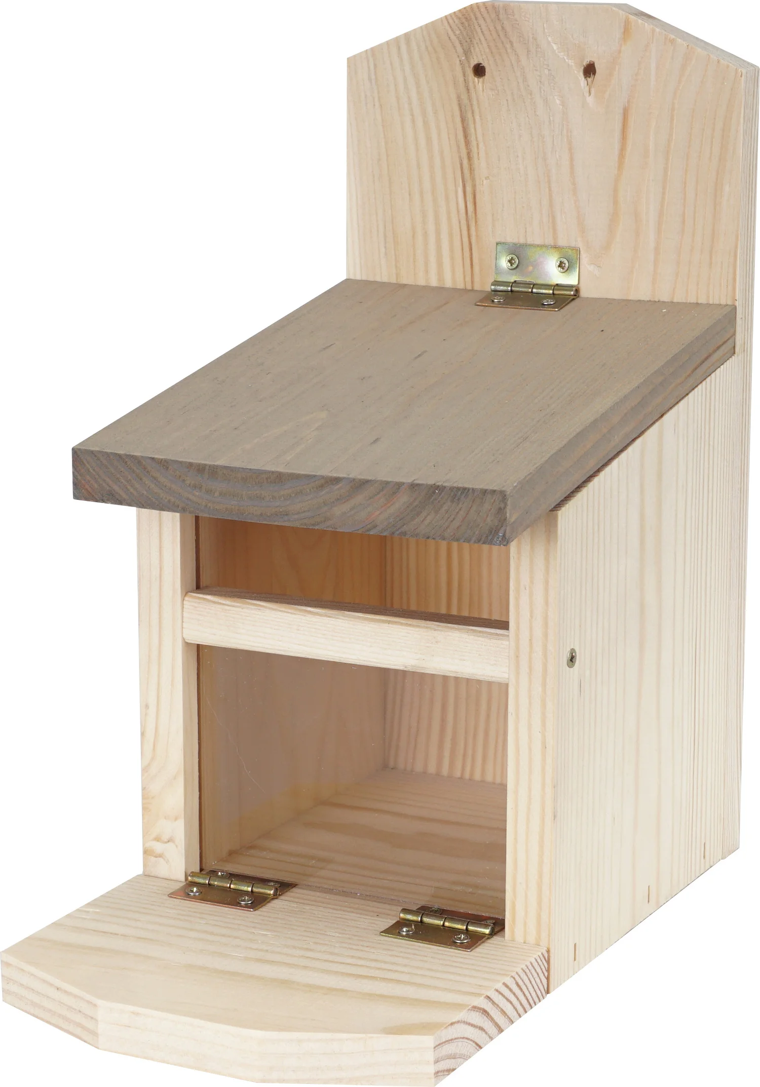 Intratuin eekhoornvoederhuis naturel/grijs 14 x 25 x 28 cm