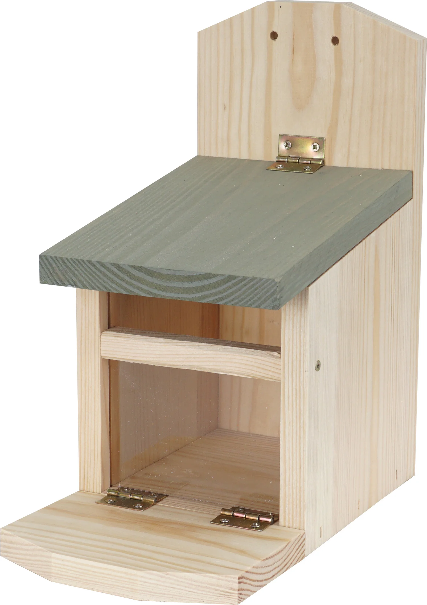 Intratuin eekhoornvoederhuis naturel/groen 14 x 25 x 28 cm