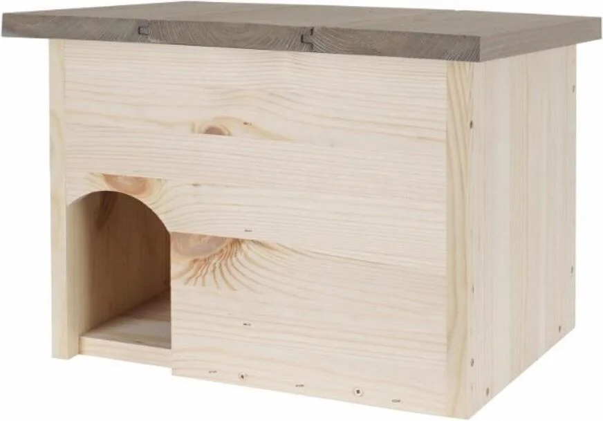 Intratuin egelhuis Eliaz naturel / grijs 38 x 28 x 28 cm
