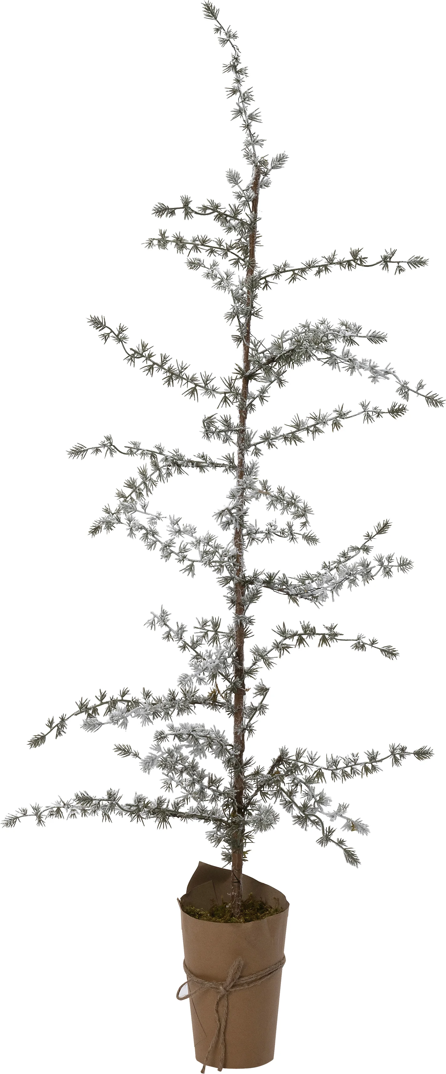 Intratuin kunstkerstboom Stag besneeuwd met 25 lampjes warm wit D 28 H 130 cm