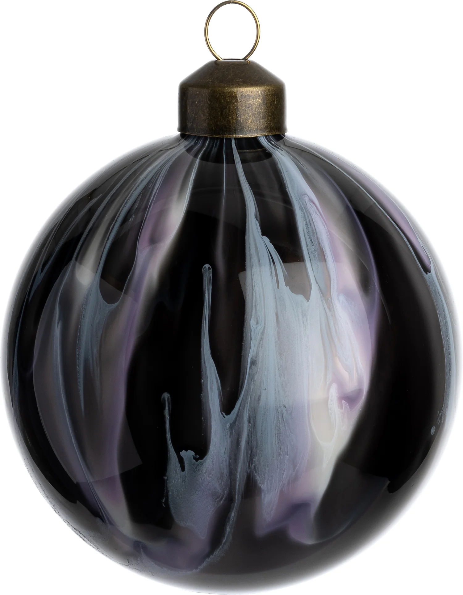 Intratuin kerstbal Truro paars kleurverloop D 8 cm