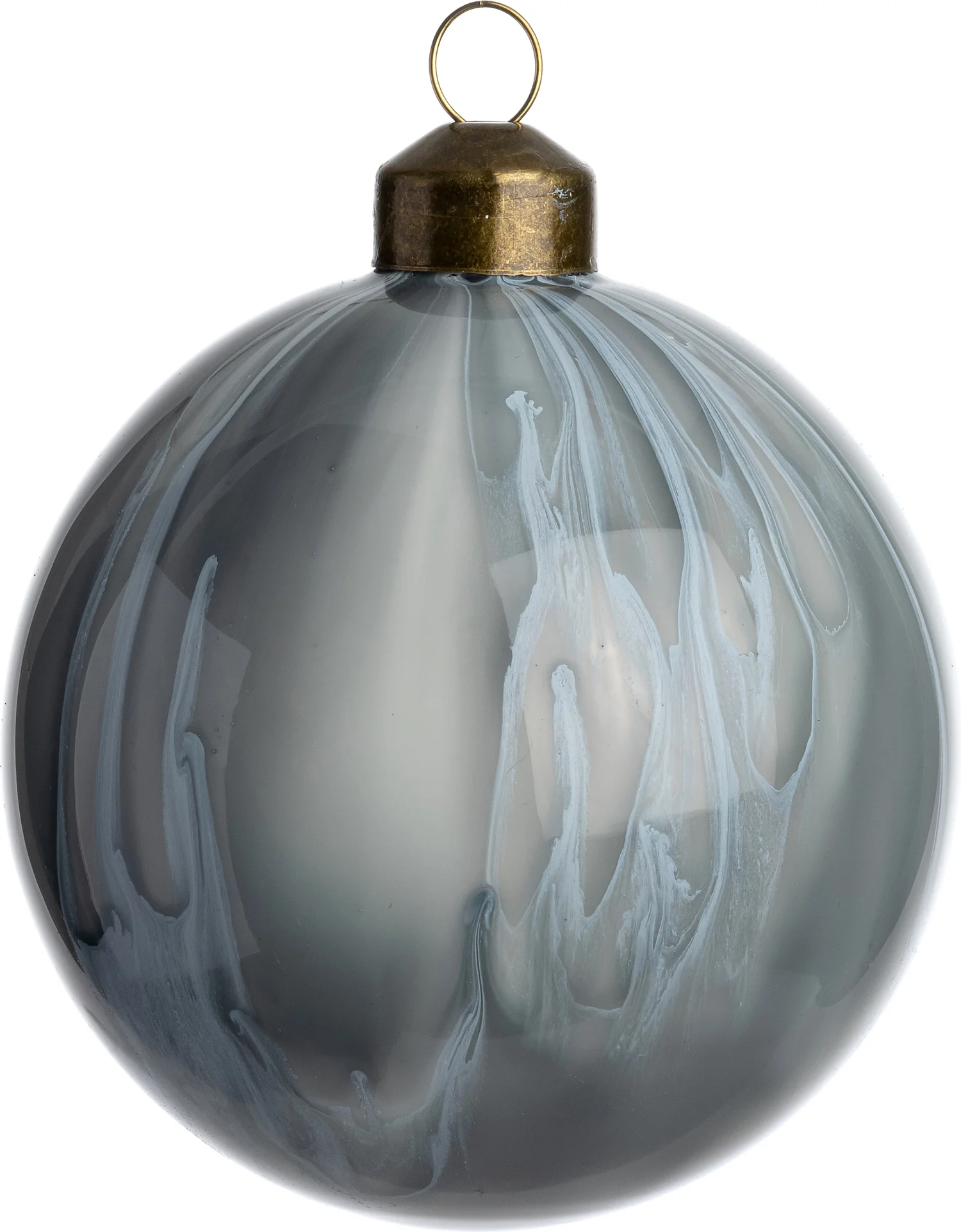 Intratuin kerstbal Truro grijs kleurverloop D 8 cm