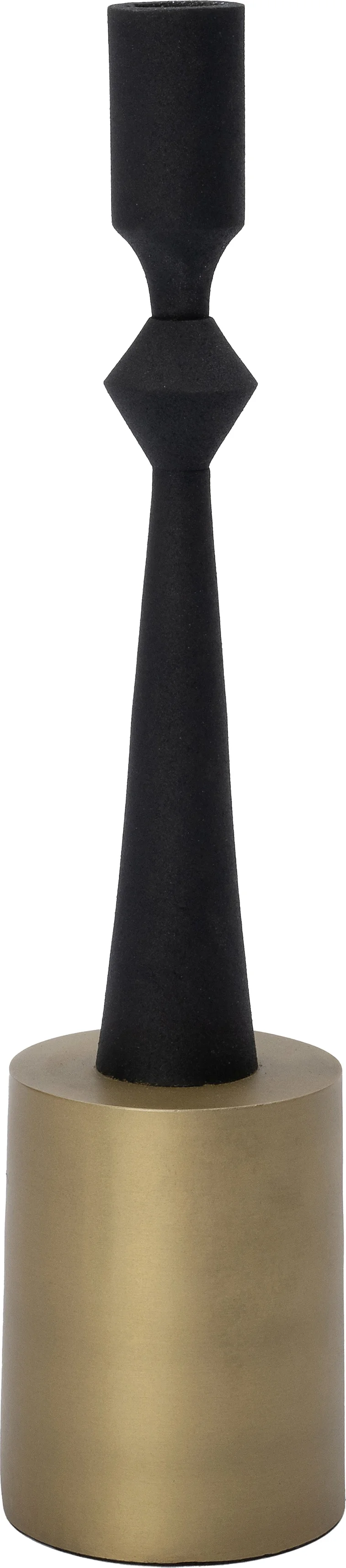 Intratuin kandelaar Lucia goud / zwart D 8 H 34 cm