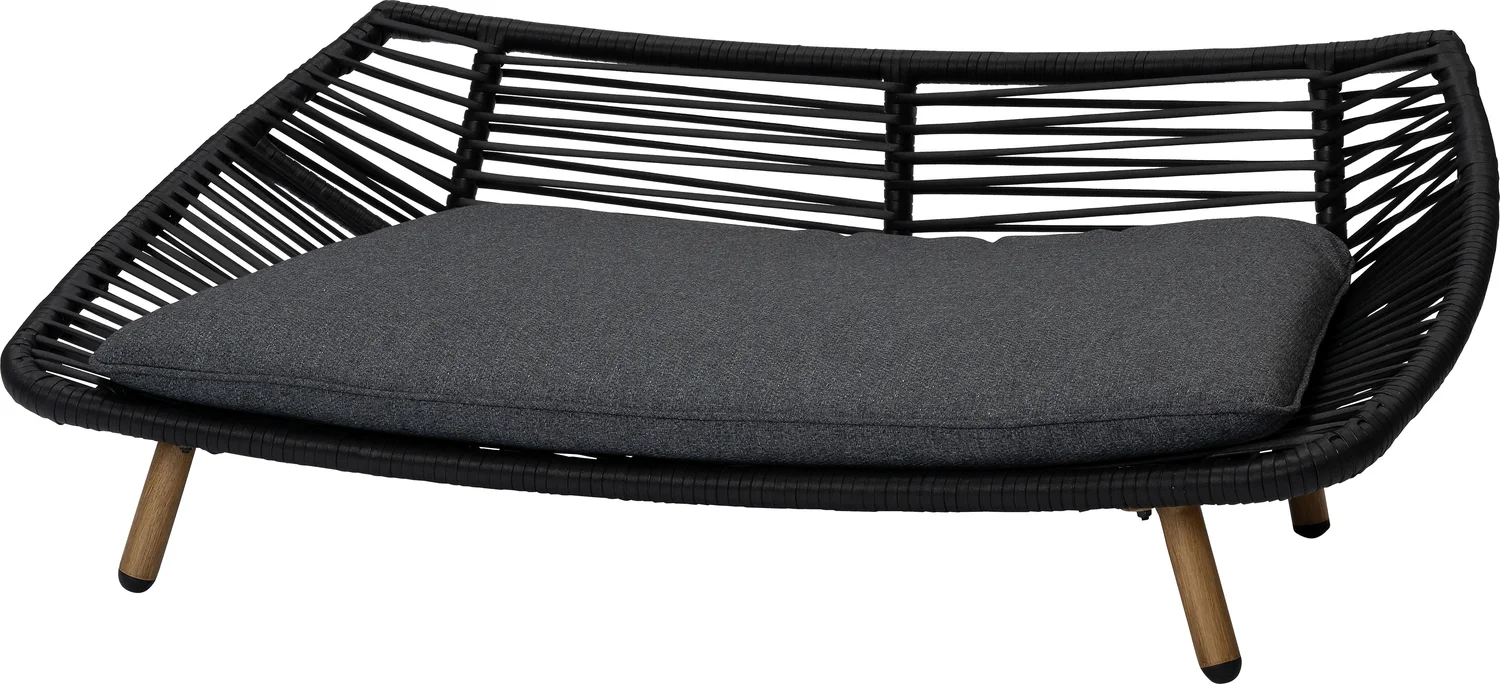 Intratuin honden- en kattenmand Saar zwart 103 x 60 x 37 cm