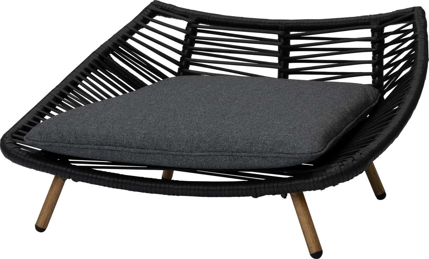 Intratuin honden- en kattenmand Saar zwart 74 x 60 x 37 cm