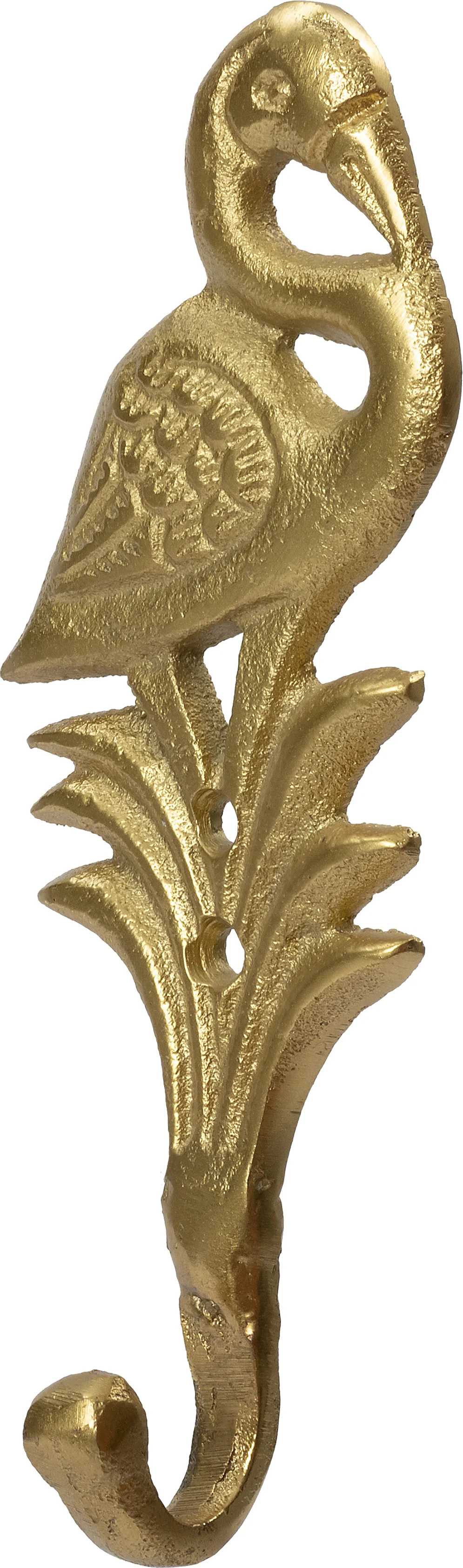 Intratuin haak flamingo goud 28,5 x 23 x 2 cm