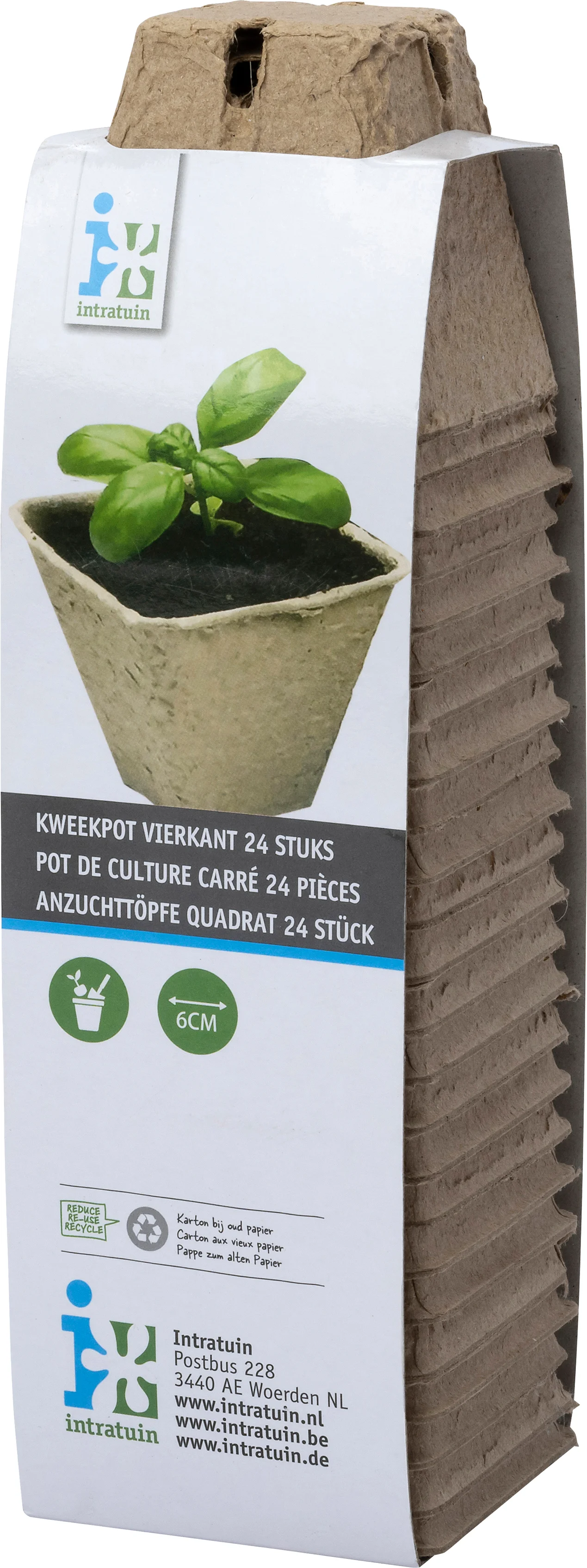 Intratuin kweekpot 6 x 6 cm 24 stuks