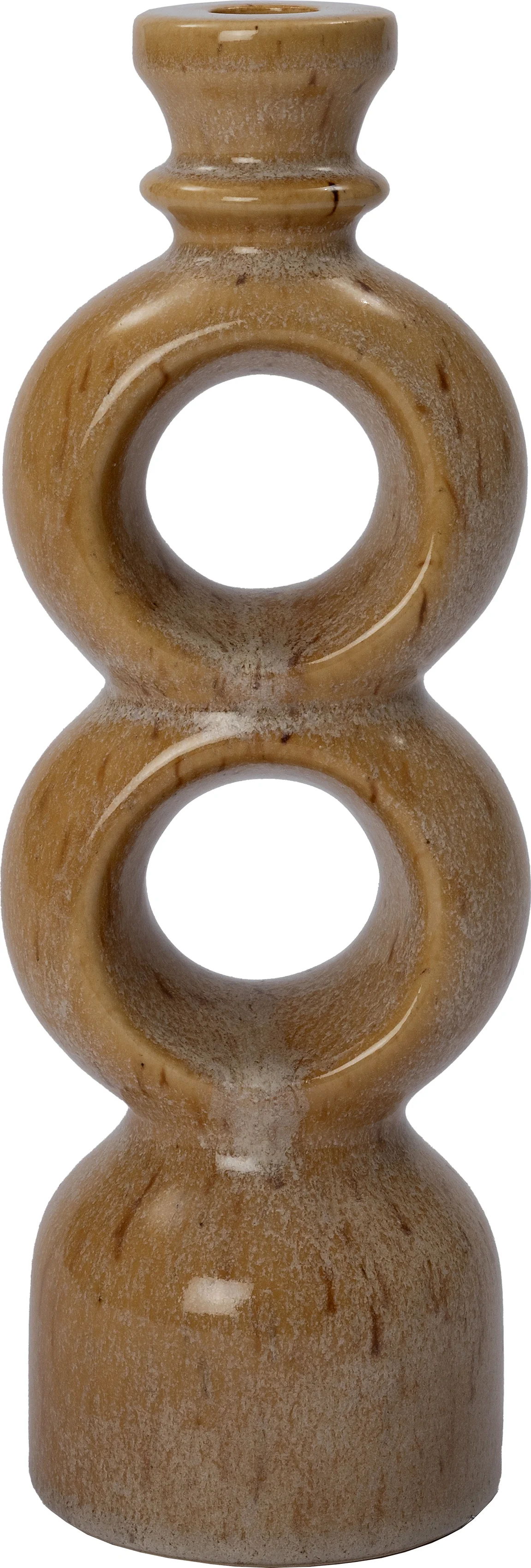 Intratuin kandelaar Joi bruin 10,7 x 9,5 x 30,5 cm