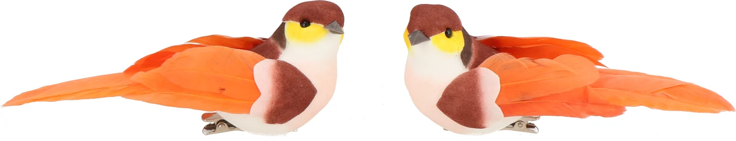Intratuin paasclip Lilly vogel bruin 12,5 x 4 x 5 cm 2 stuks