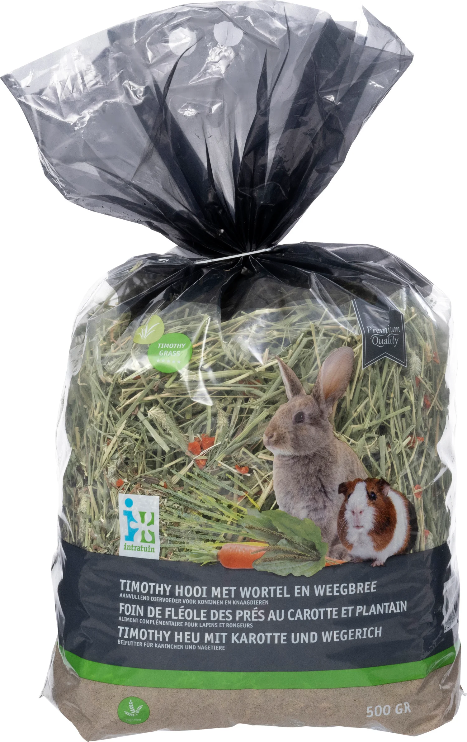 Intratuin hooi met wortel en weegbree Timothy 500 g