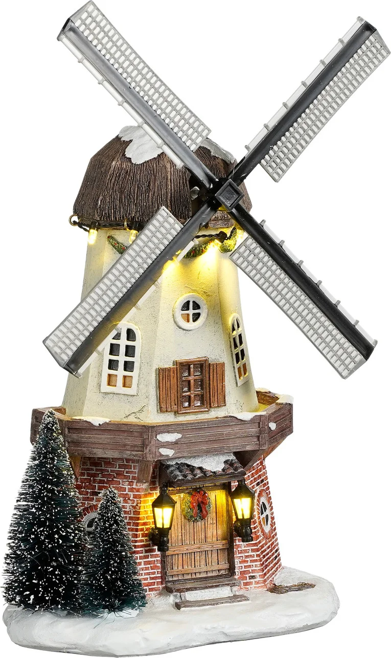 Luville Molendam kersthuisje windmill (windmolen) 15,5 x 8 x 27 cm