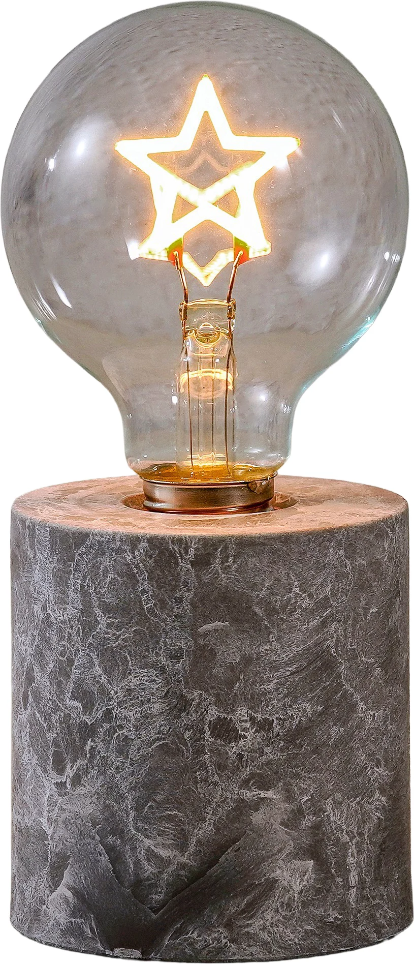 Luca Lighting tafellamp Anka ster grijs D 8 H 18 cm