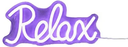 Luca Lighting wandlamp neon relax paars 28 x 13 x 1,2 cm