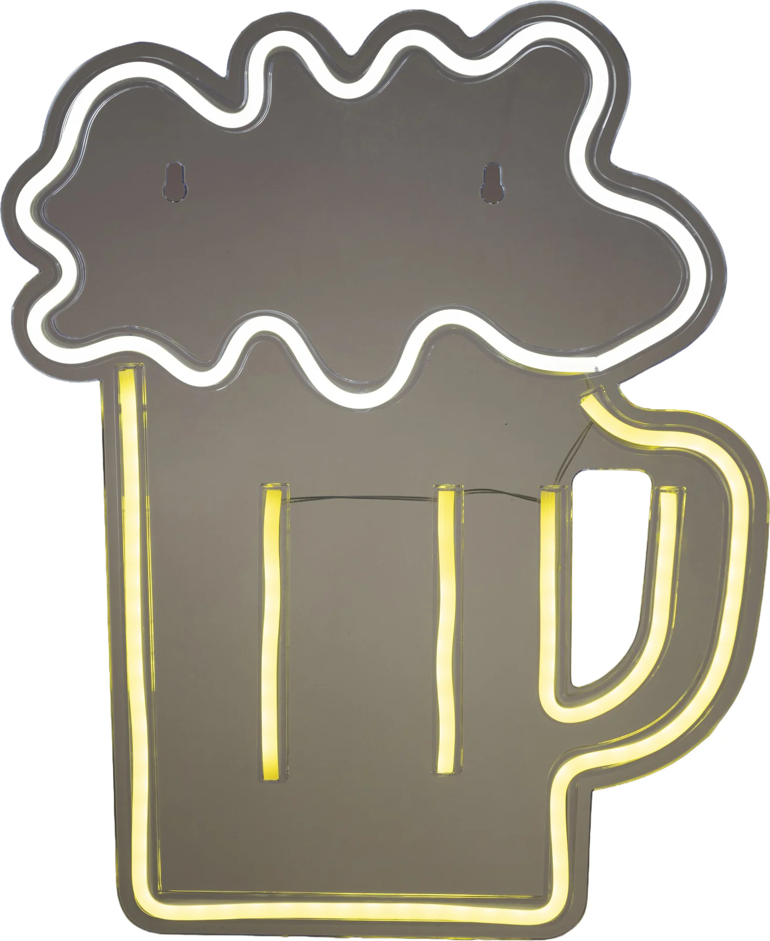 Lumineo wandlamp Beer geel / wit 29 x 35,5 x 1,6 cm