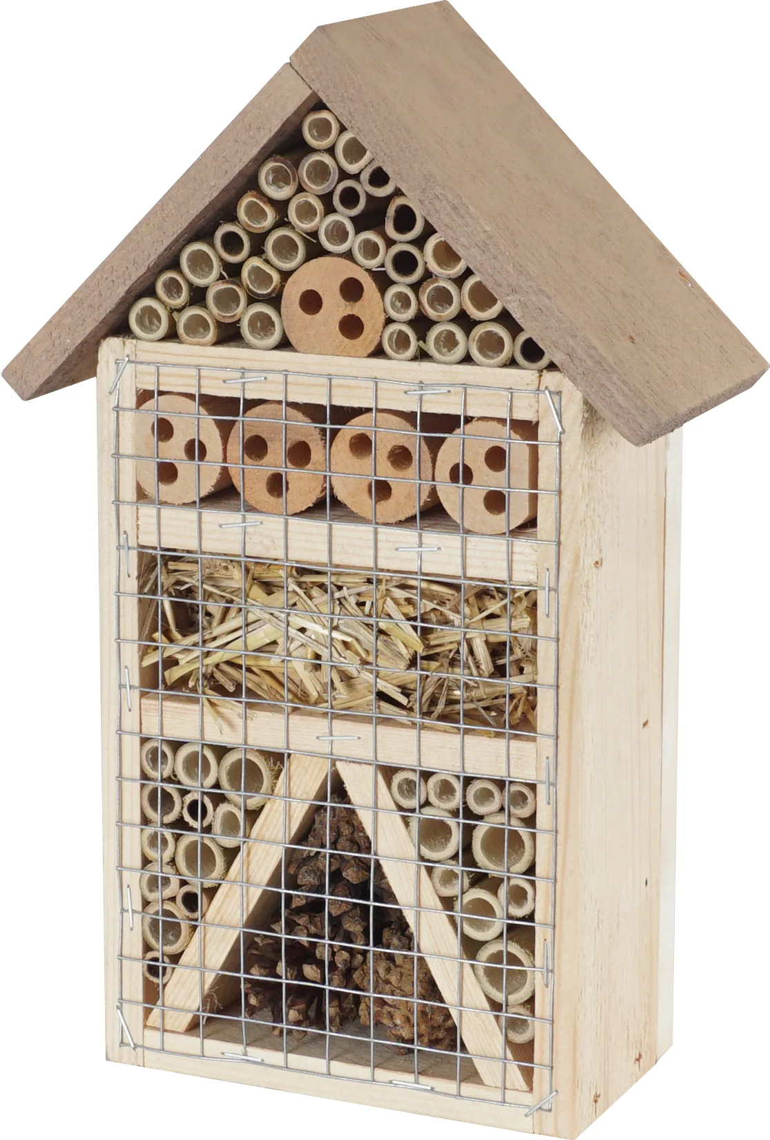 Intratuin insectenhotel Tris bruin 19 x 9 x 29 cm