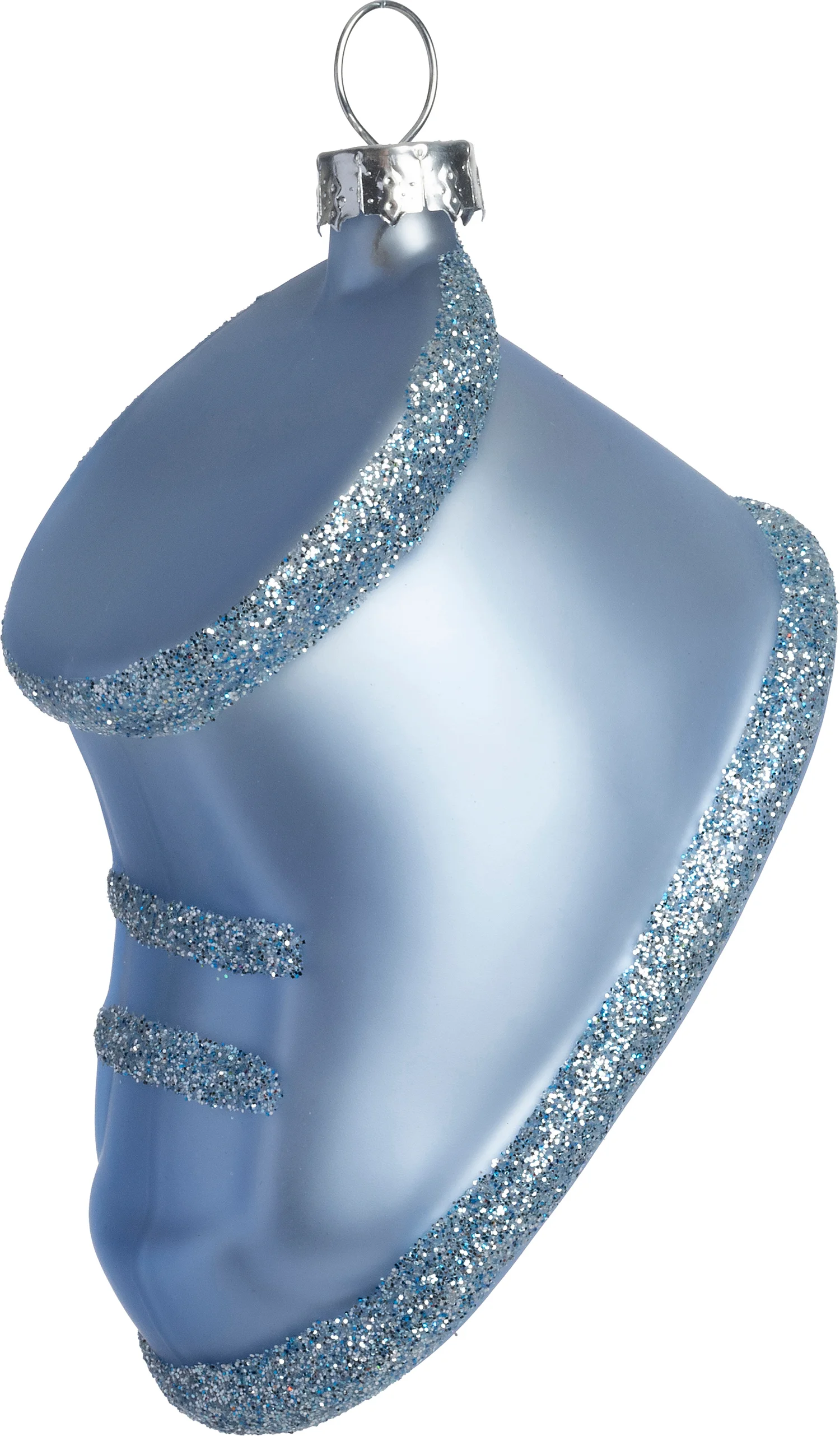 Intratuin kerst ornament slof blauw 8 x 4,5 x 5 cm
