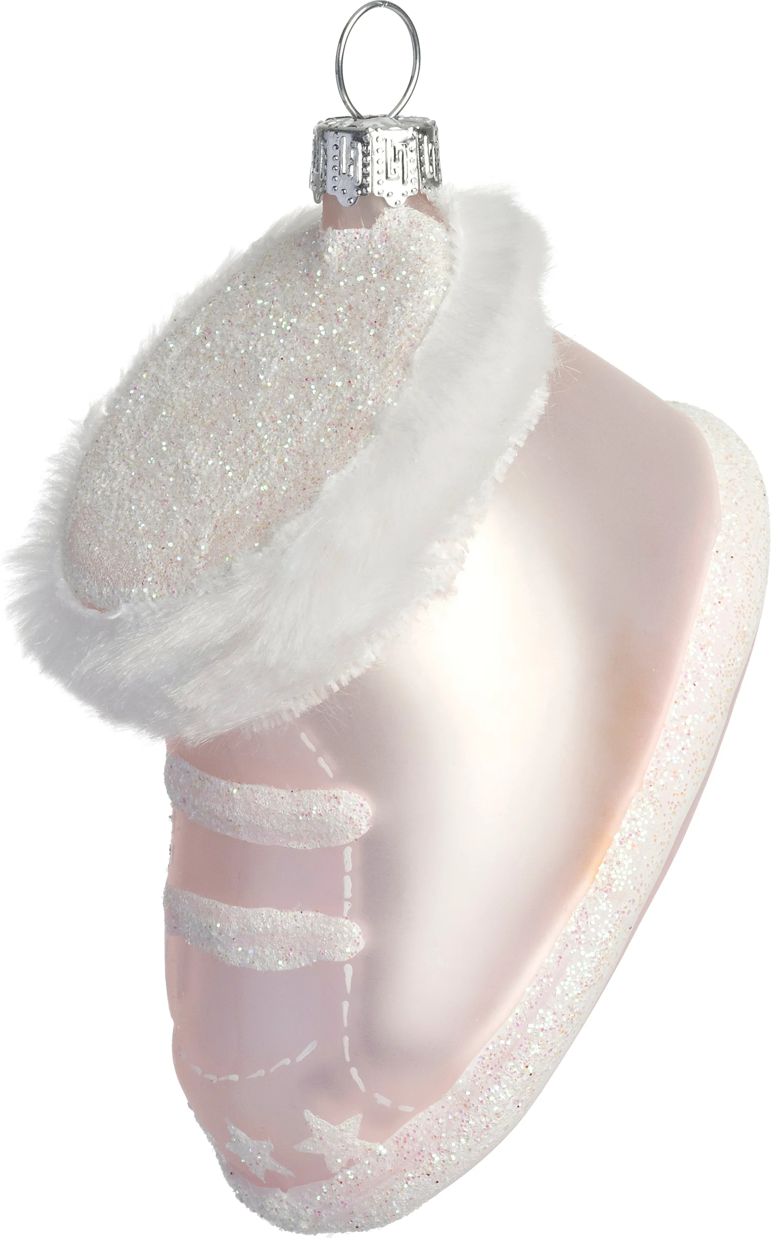 Intratuin kerst ornament slof wit 8,2 x 5 x 5 cm