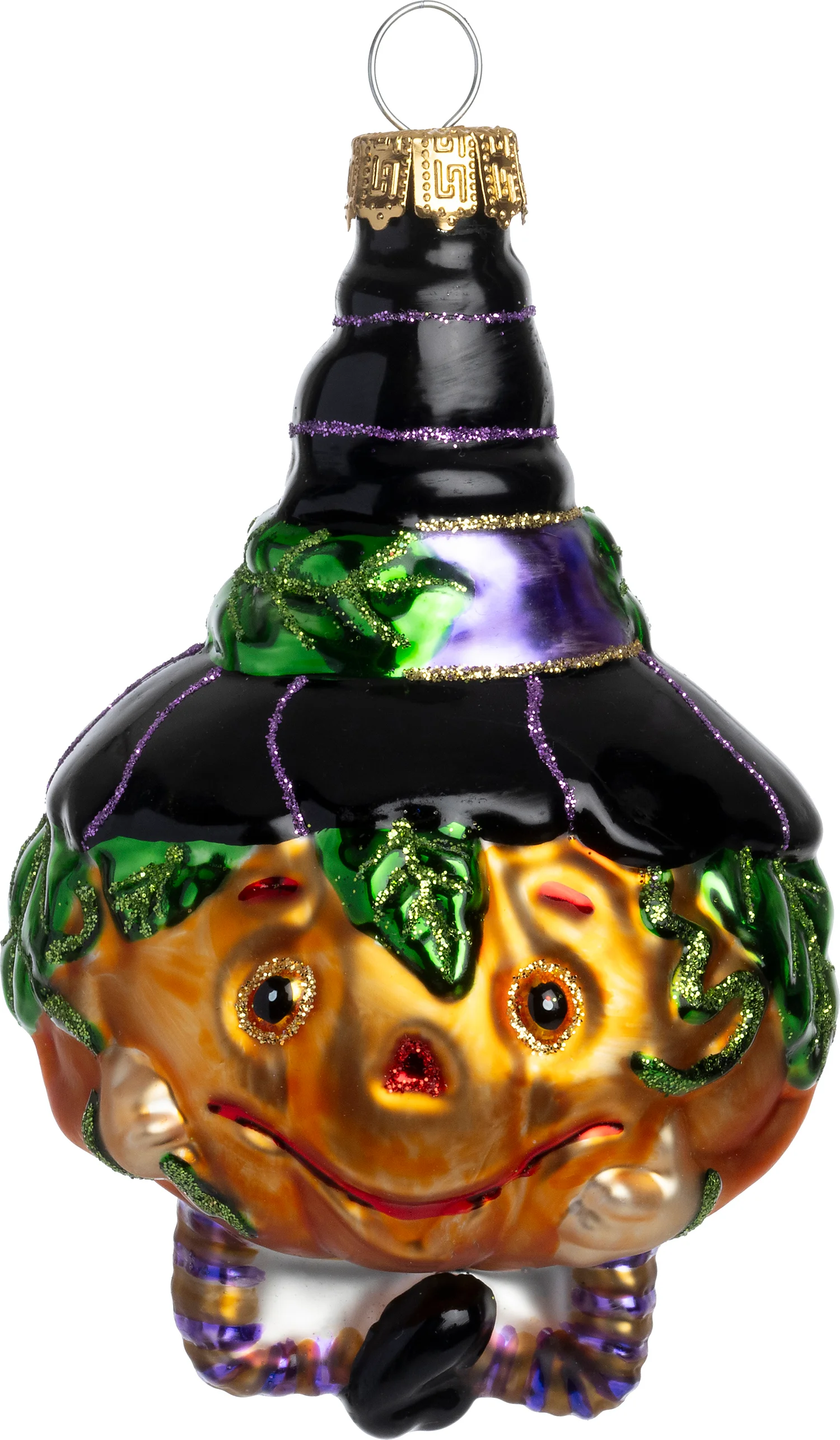 Intratuin halloween decoratie ornament pompoen oranje / zwart 7 x 6 x 10,9 cm