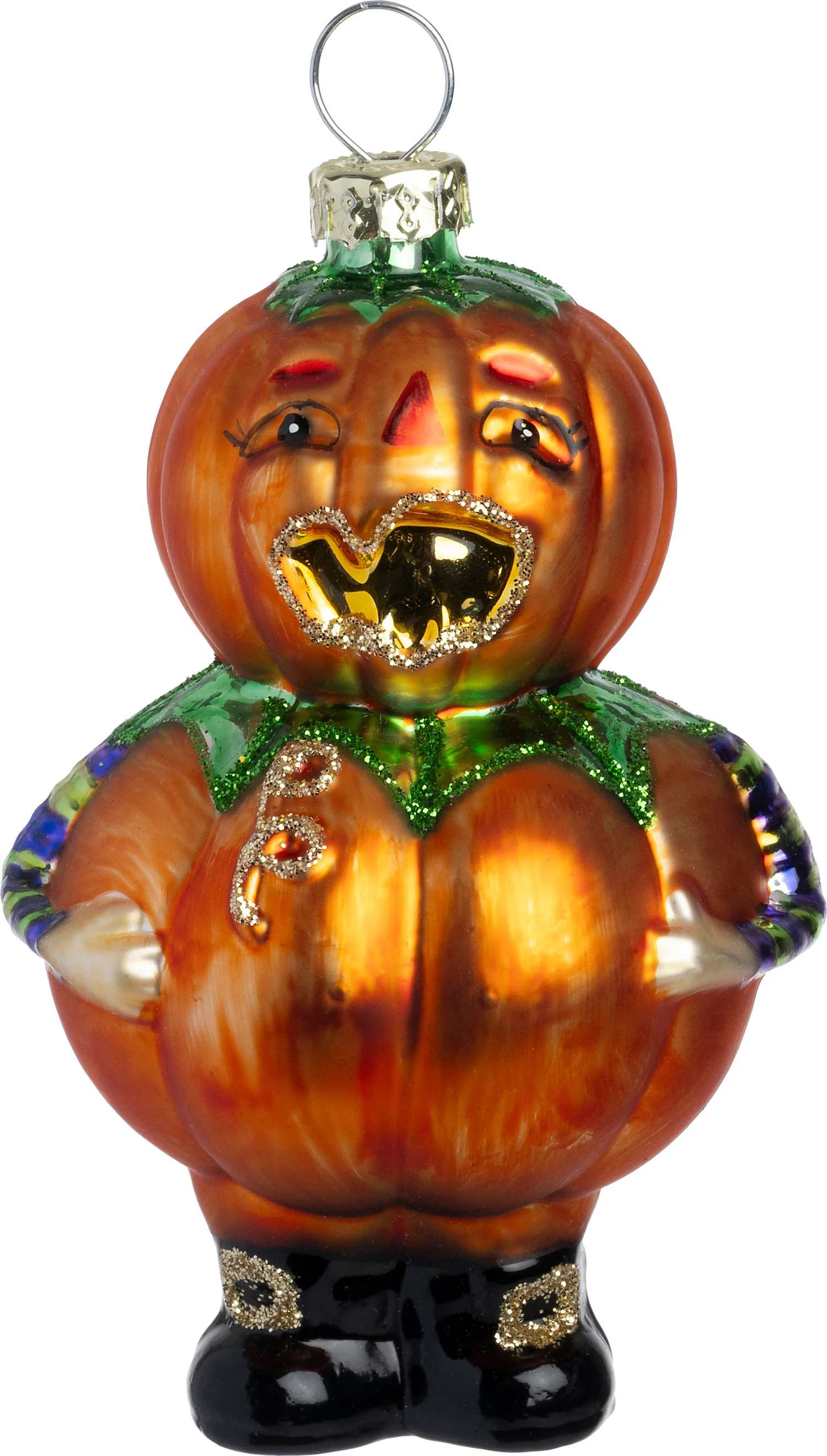 Intratuin halloween decoratie ornament pompoenman oranje 5,8 x 4,8 x 9,8 cm
