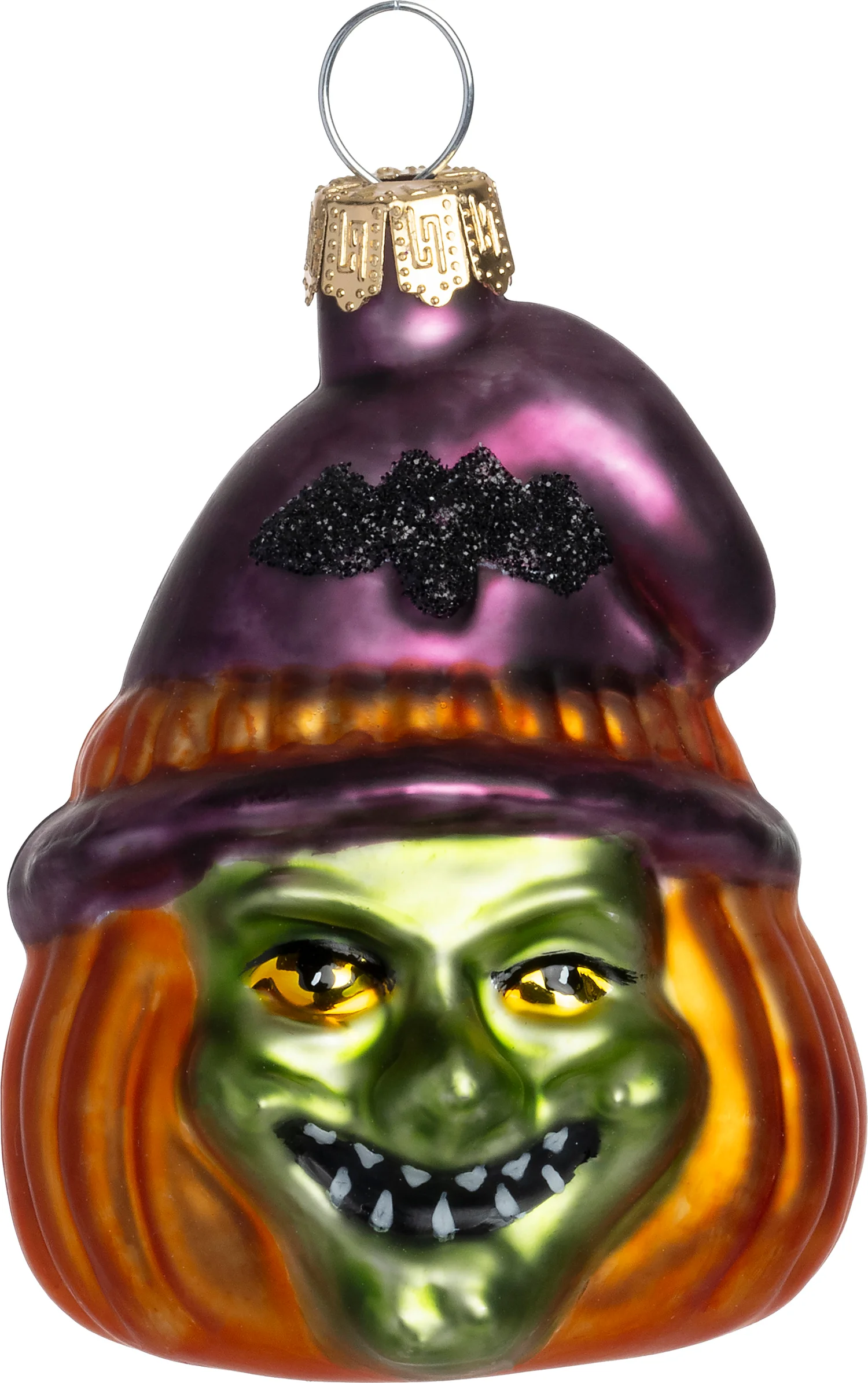Intratuin halloween decoratie ornament griezel pompoen oranje 5 x 5,3 x 7,9 cm