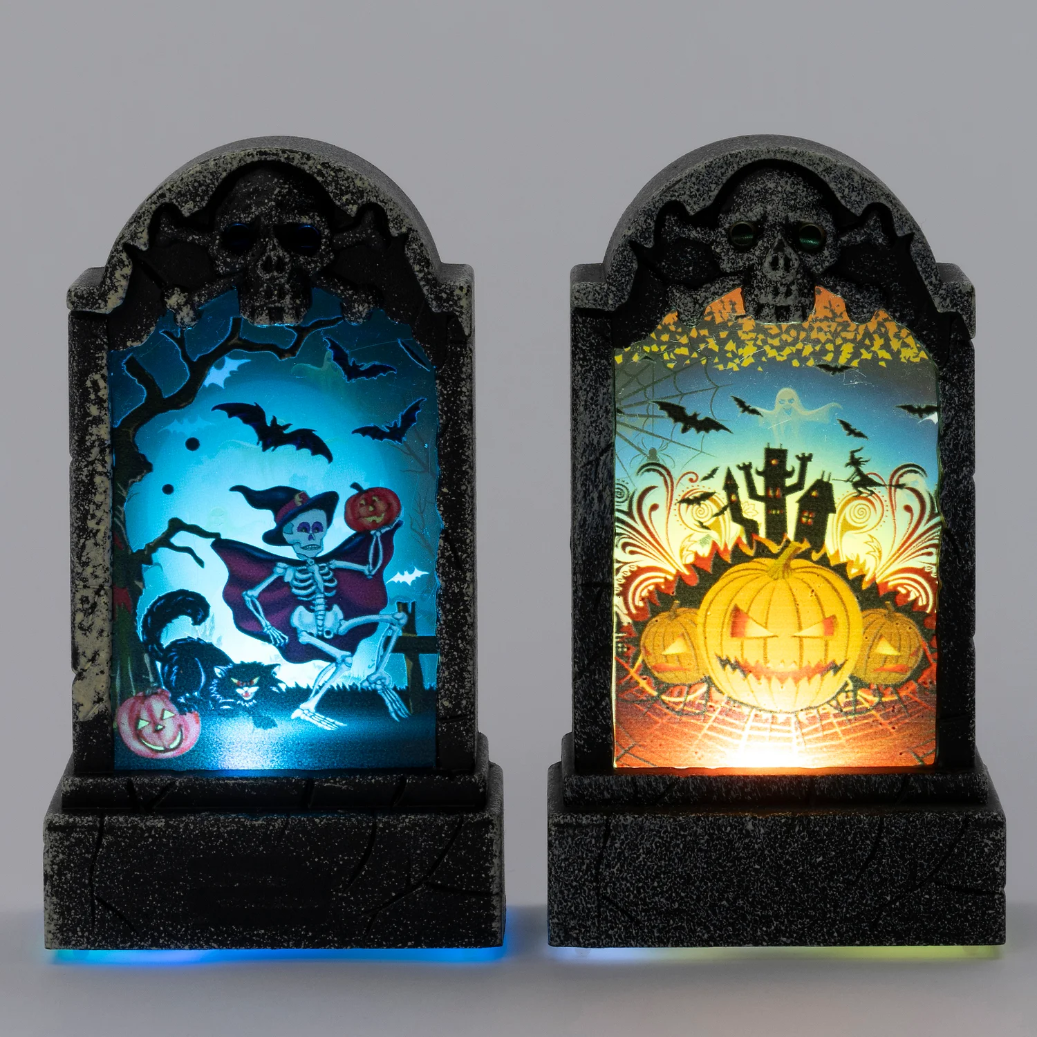Intratuin halloween decoratie Cema lantaarn grafsteen zwart 6,7 x 3,5 x 11,5 cm