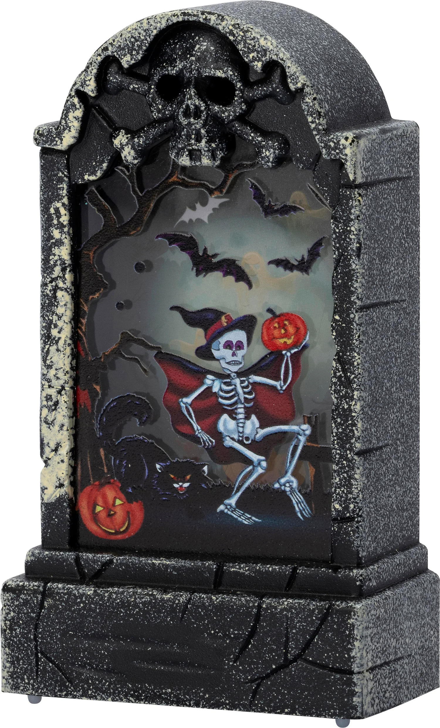 Intratuin halloween decoratie Cema grafsteen lantaarn zwart 6,7 x 3,5 x 11,5 cm