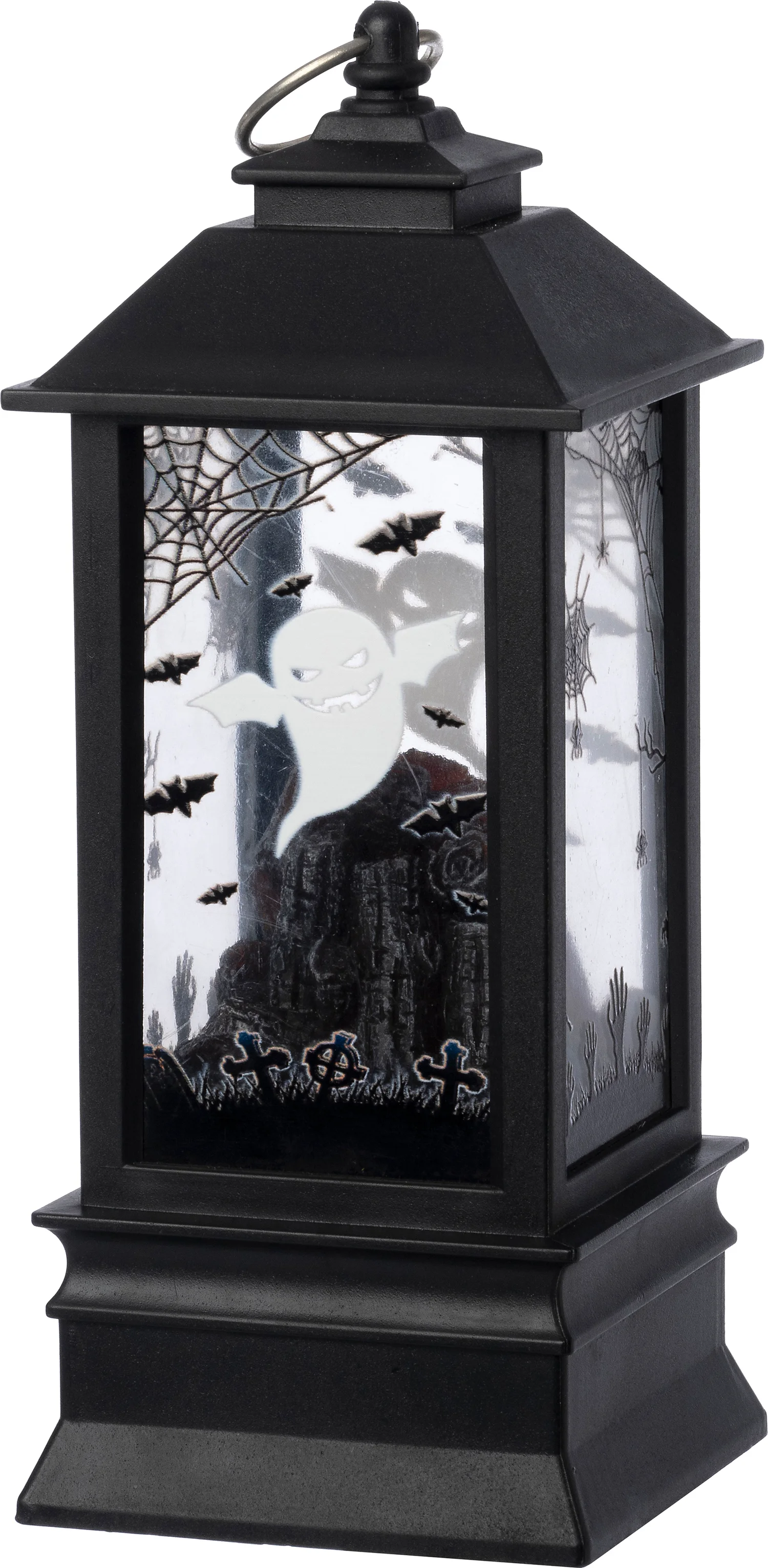 Intratuin halloween decoratie Scara lantaarn spook zwart 7,9 x 7,9 x 20,2 cm