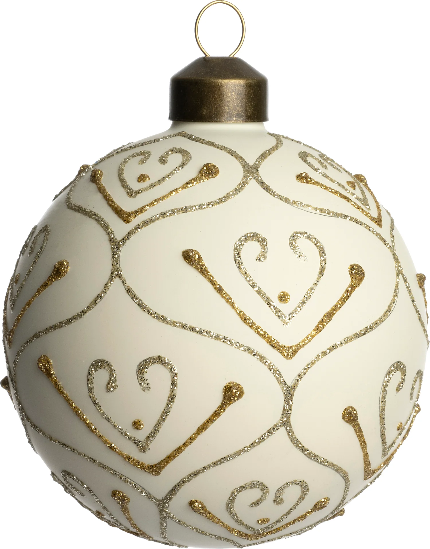 Intratuin kerstbal Skryne wit D 8 cm
