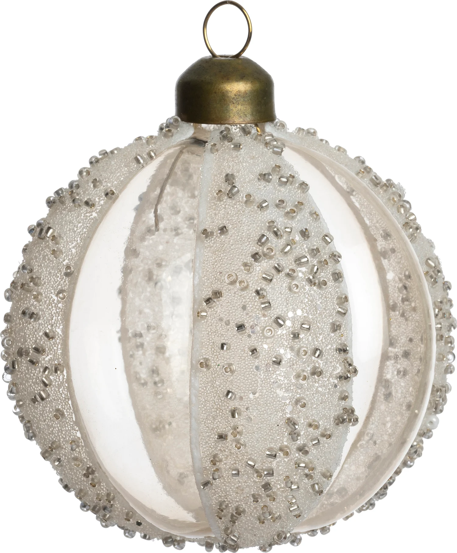 Intratuin kerstbal Navan beige D 8 cm