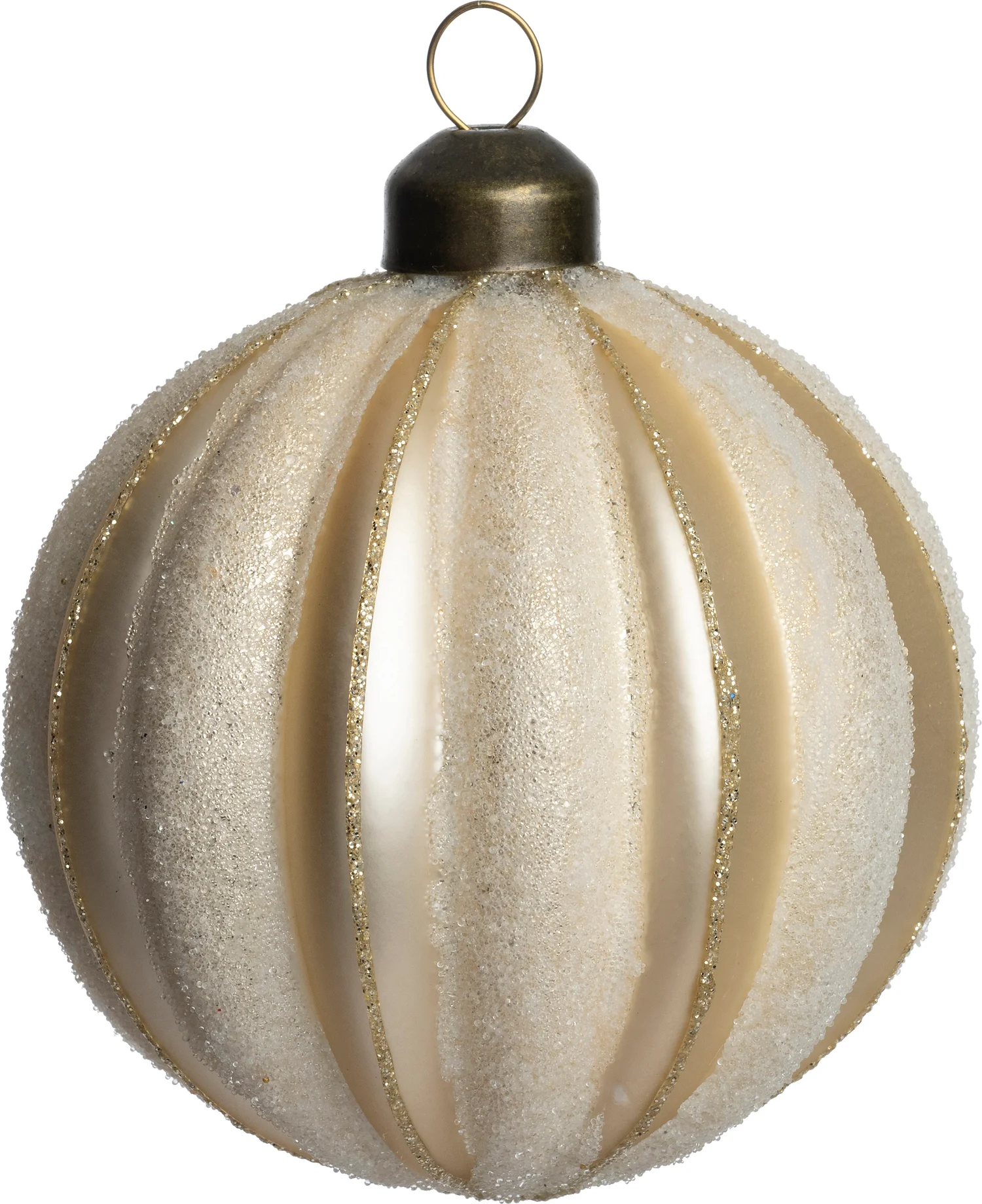 Intratuin kerstbal Naele beige D 8 cm