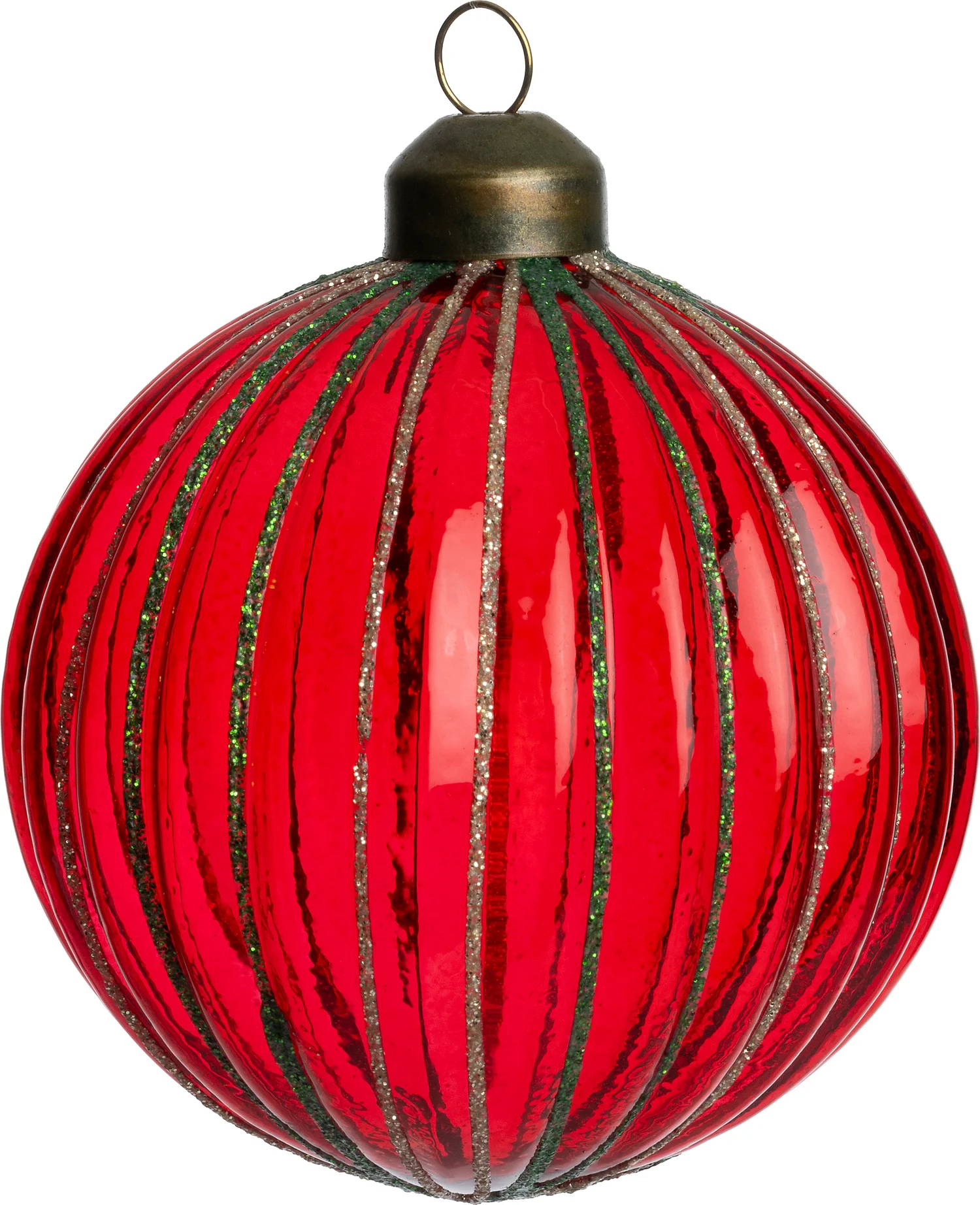 Intratuin kerstbal Bansha semitransparant rood D 8 cm