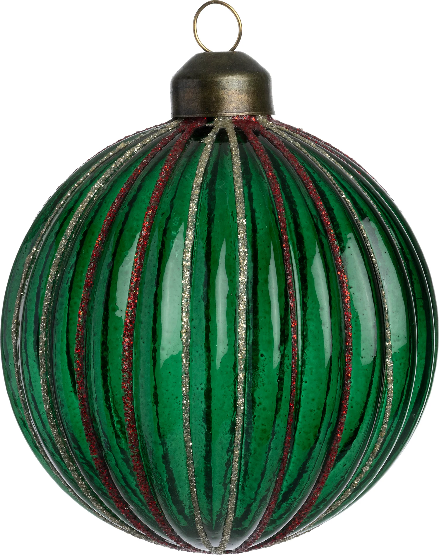 Intratuin kerstbal Bansha semitransparant groen D 8 cm