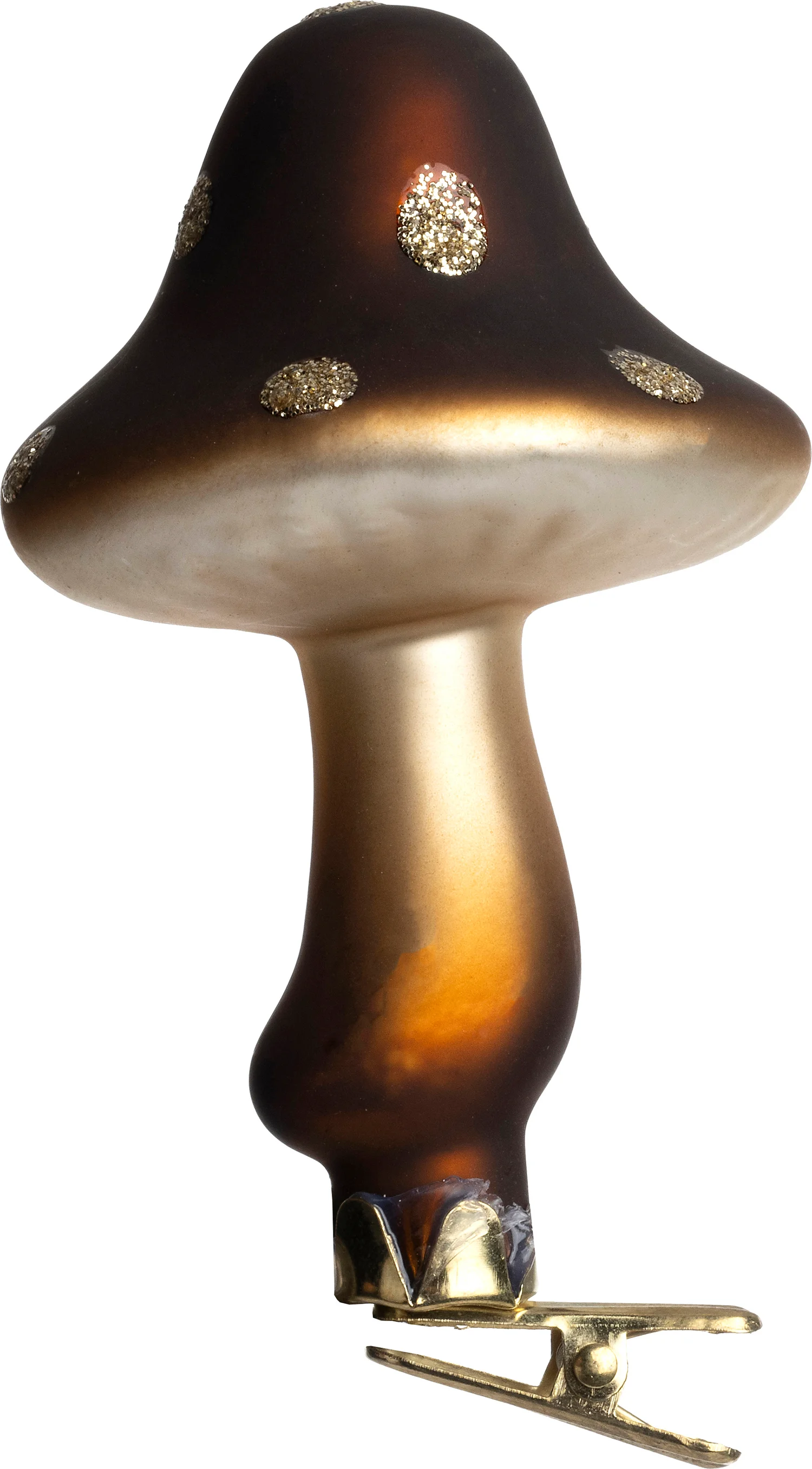 Intratuin kerstclip paddenstoel bruin D 5,7 H 10 cm