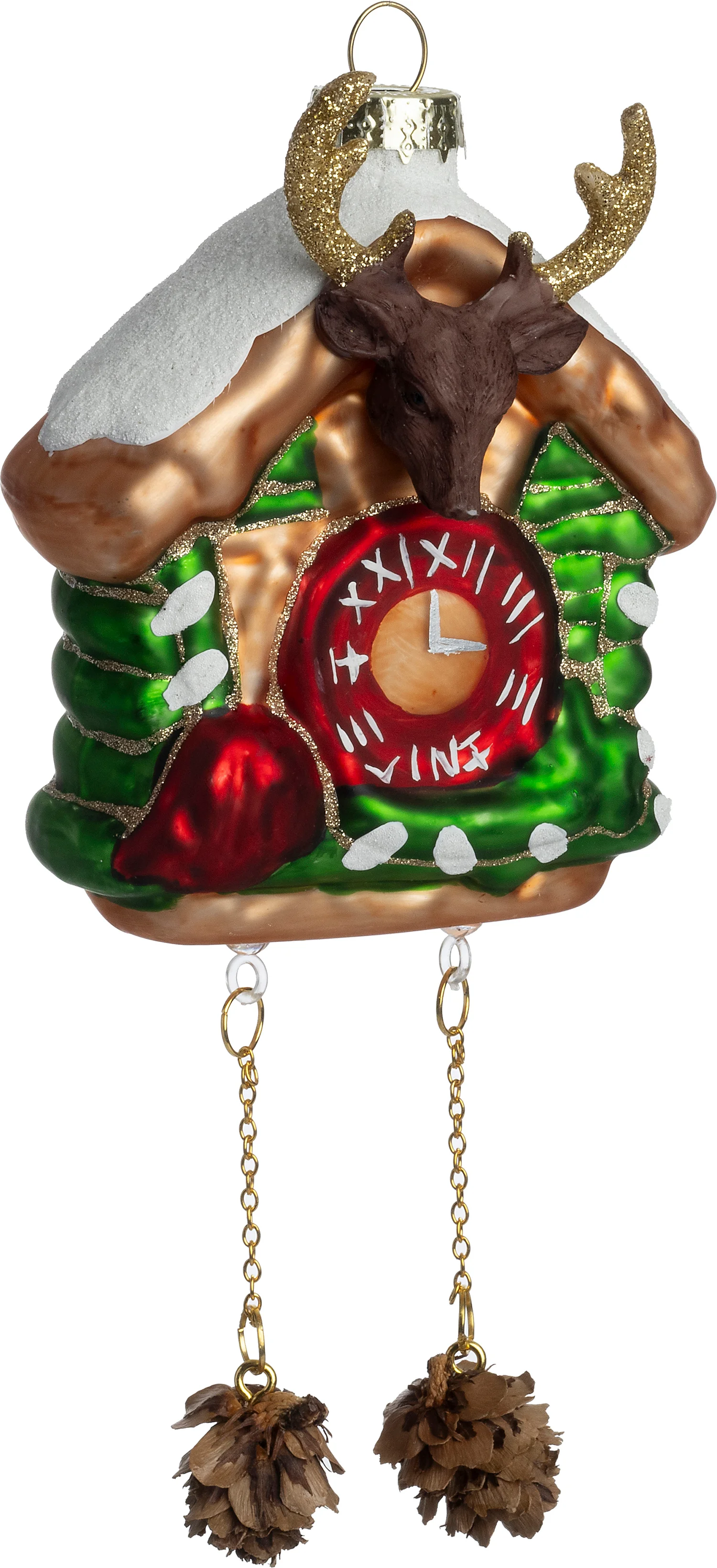 Intratuin kerst ornament klok 8,3 x 5,3 x 16,5 cm