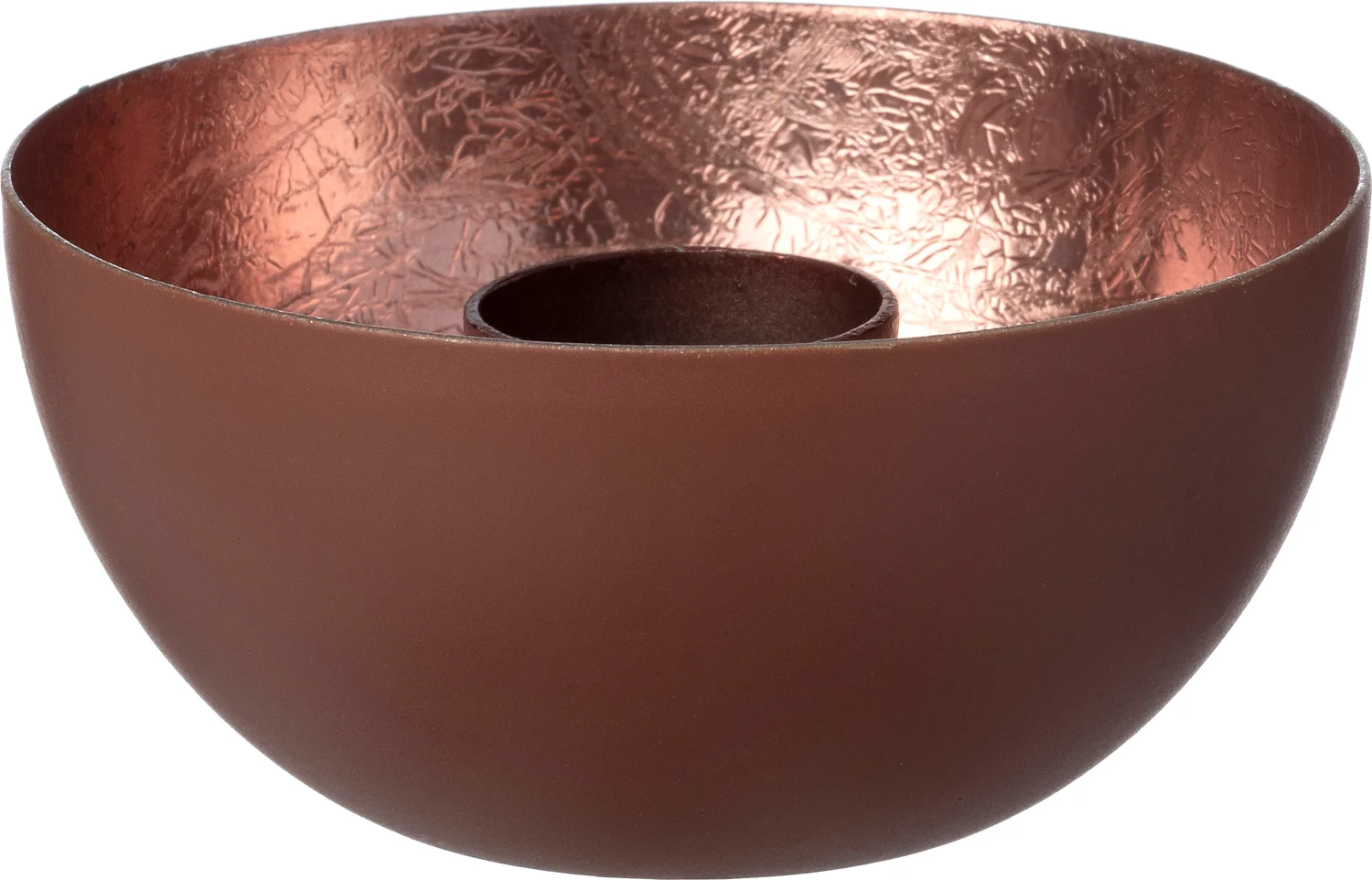 Intratuin kandelaar Lizz bruin / koper D 8 H 4 cm